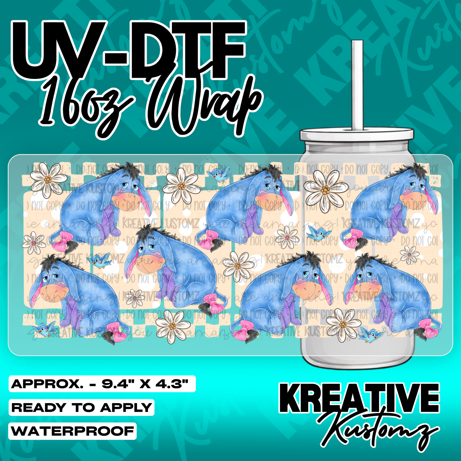 6353 | UV DTF Cup Wrap for 16oz Libbey Glass
