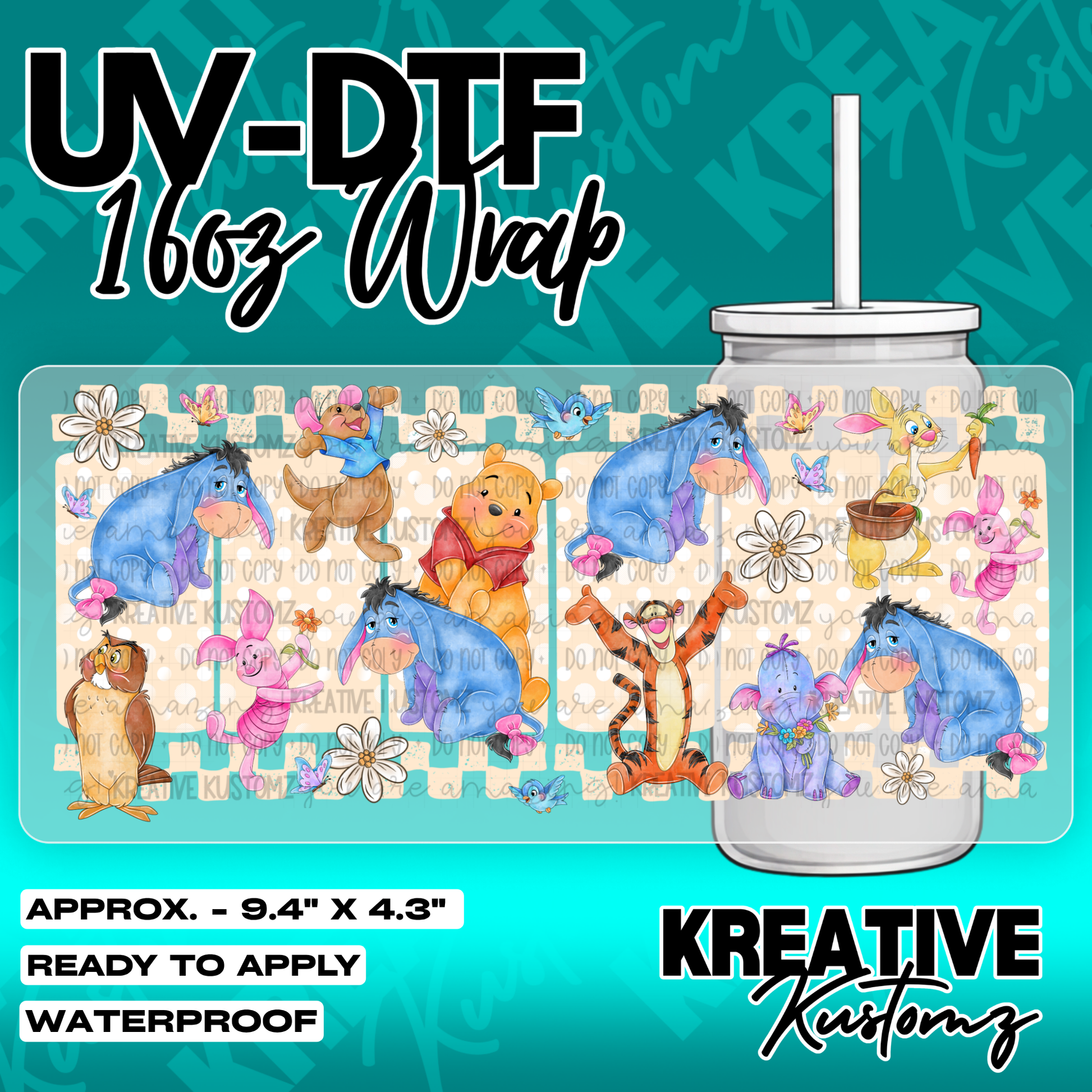 6355 | UV DTF Cup Wrap for 16oz Libbey Glass