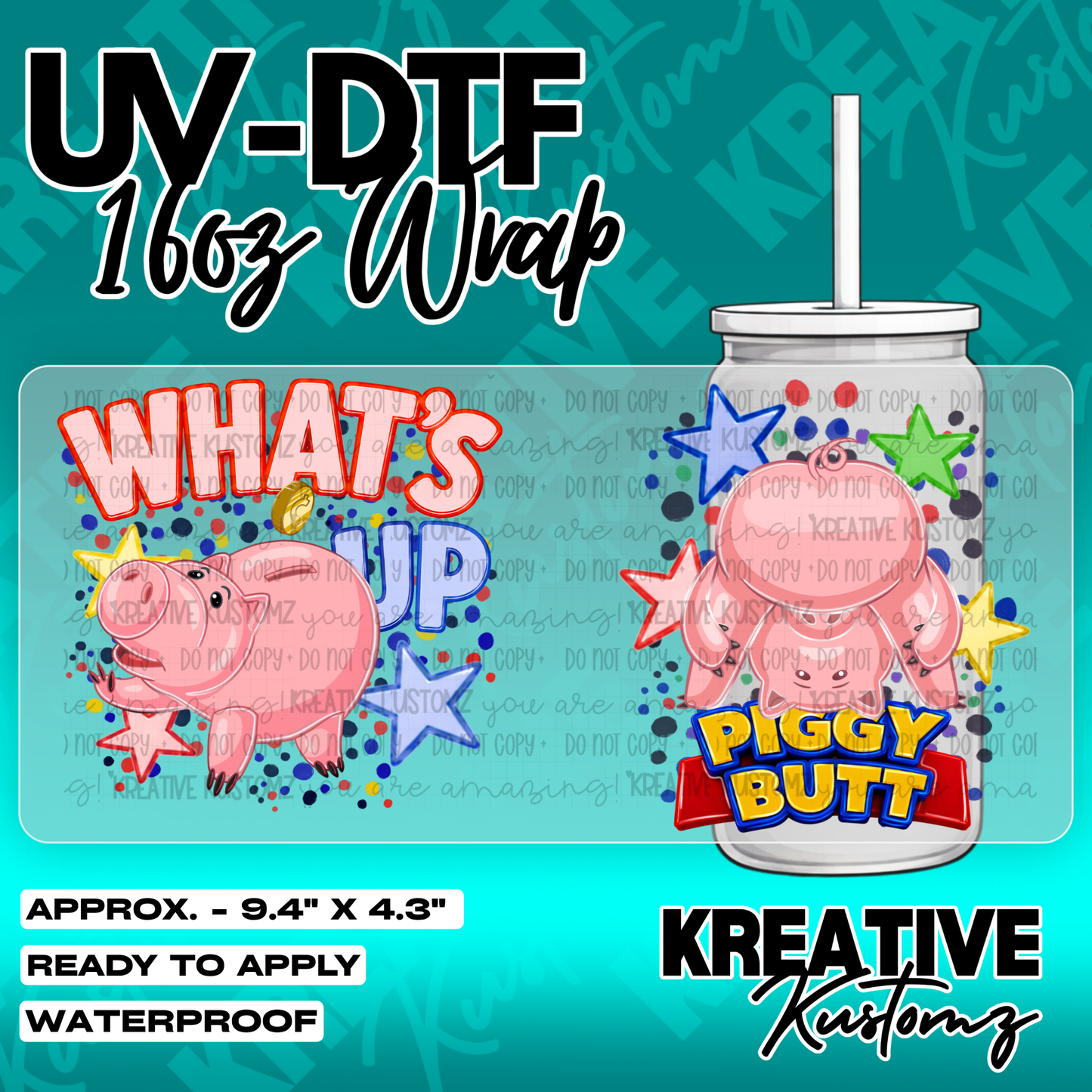 6359 | UV DTF Cup Wrap for 16oz Libbey Glass
