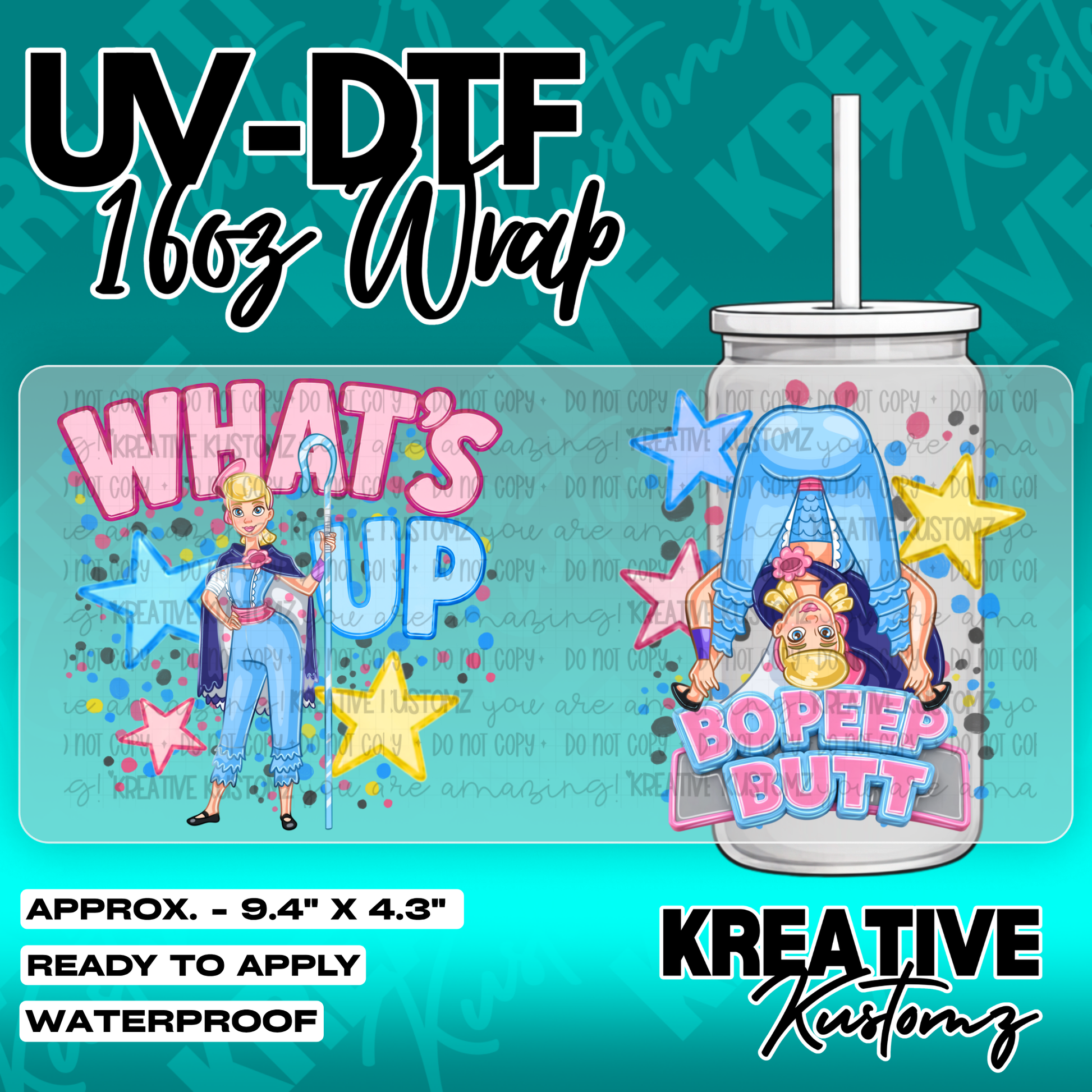 6360 | UV DTF Cup Wrap for 16oz Libbey Glass