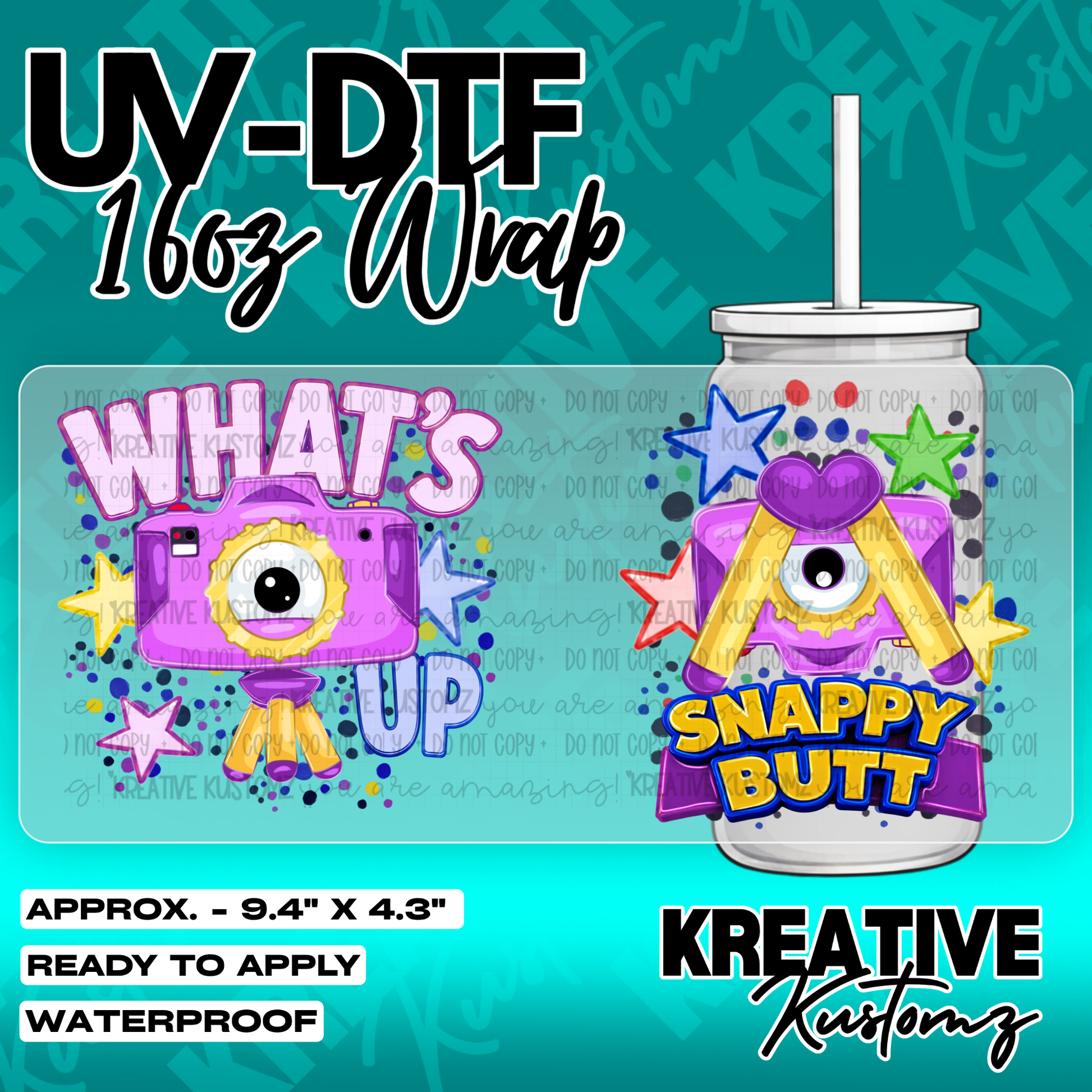 6362 | UV DTF Cup Wrap for 16oz Libbey Glass