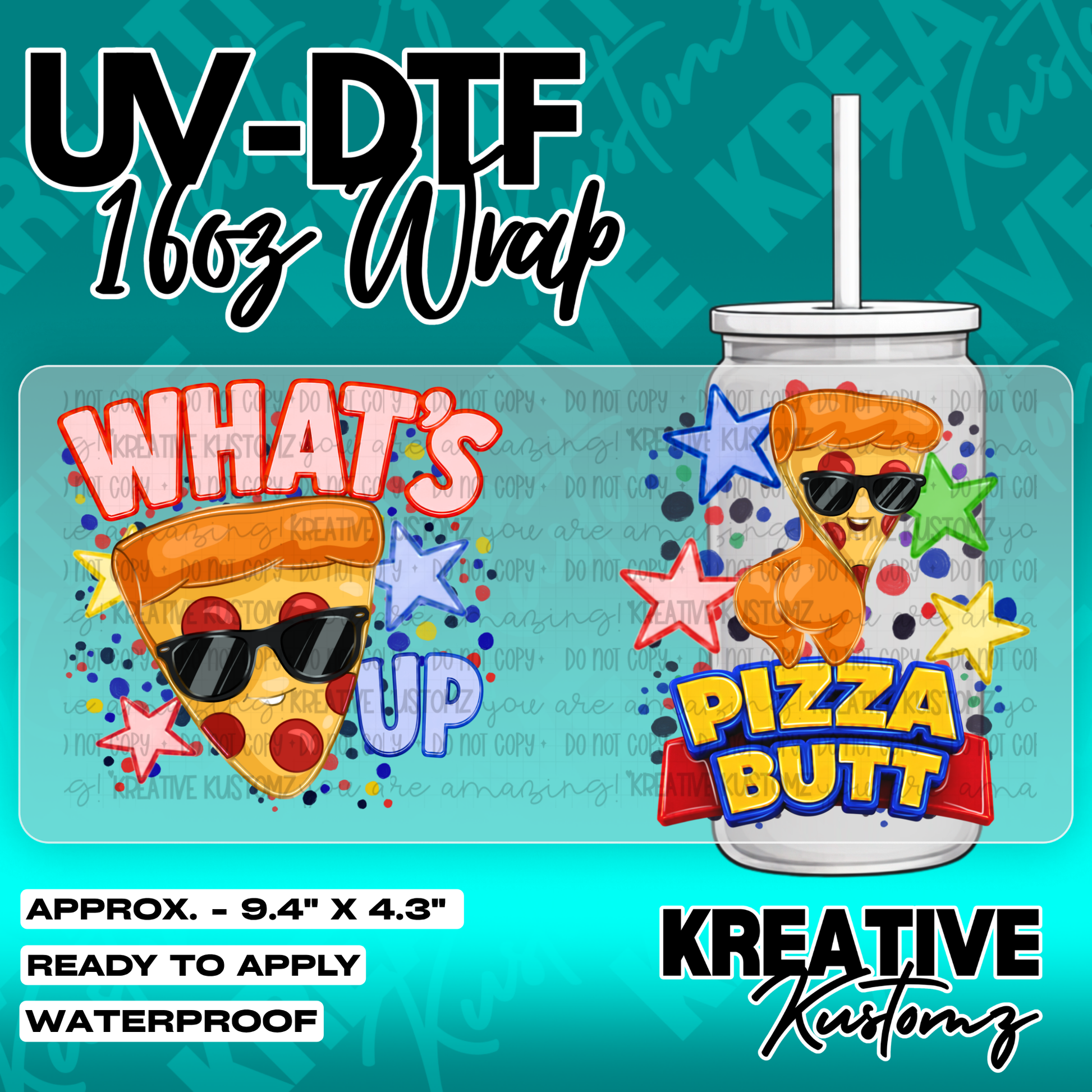 6363 | UV DTF Cup Wrap for 16oz Libbey Glass