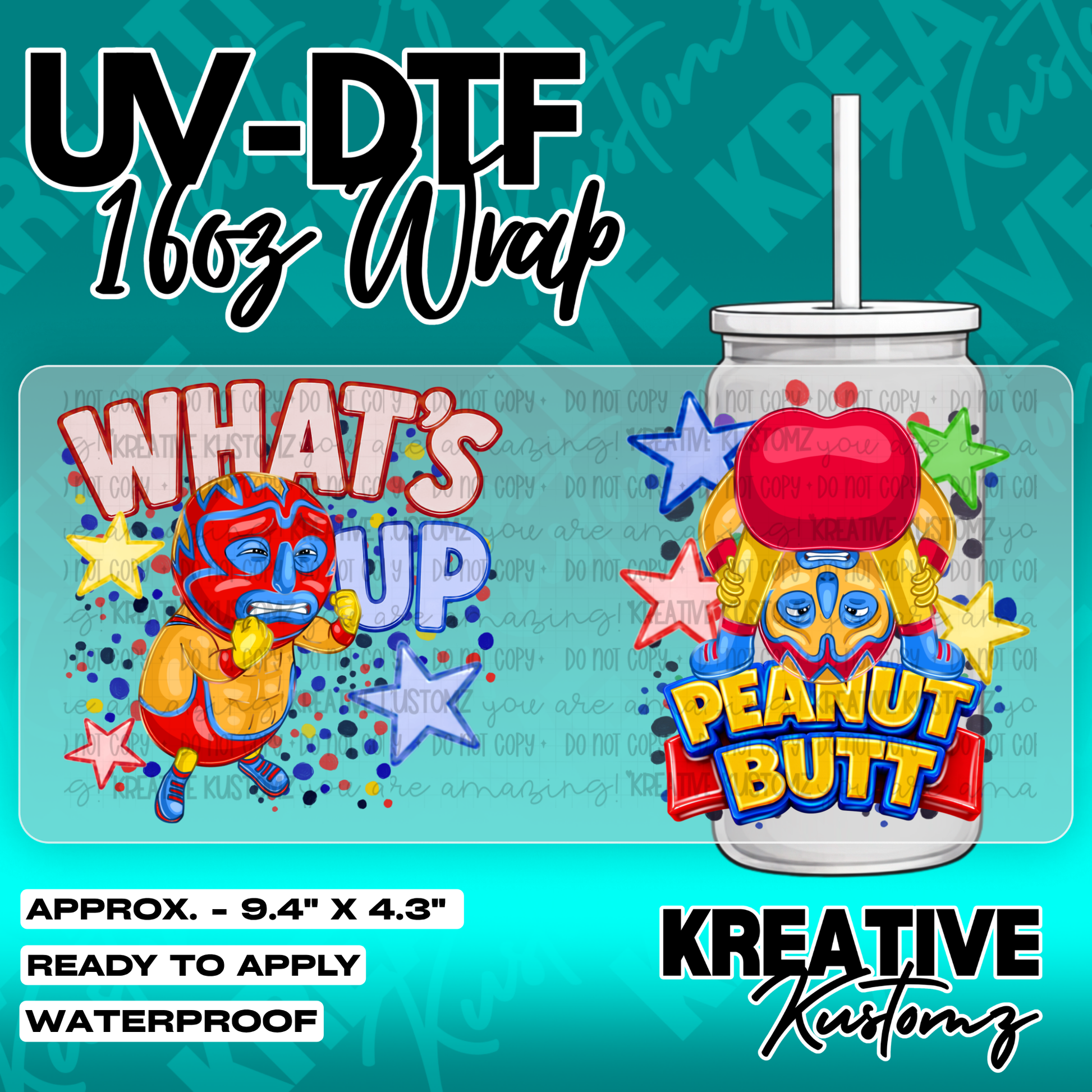 6366 | UV DTF Cup Wrap for 16oz Libbey Glass