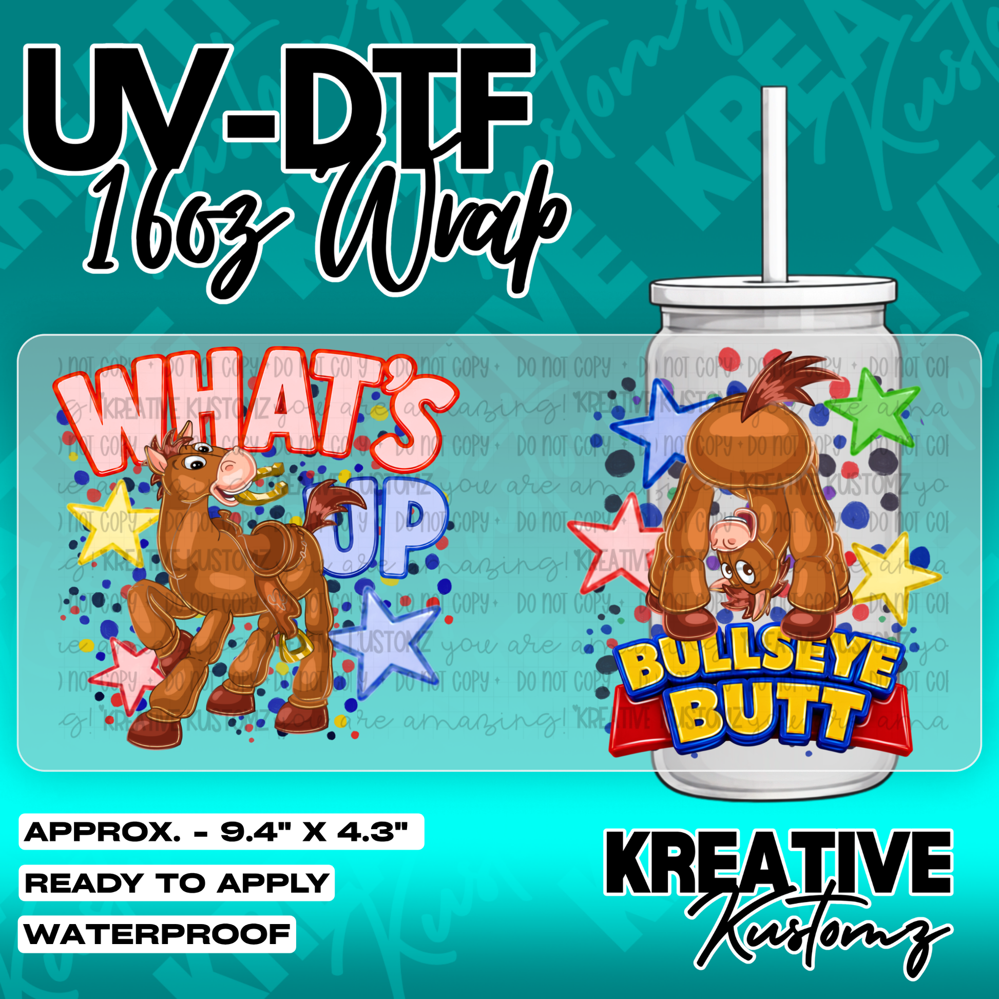 6369 | UV DTF Cup Wrap for 16oz Libbey Glass