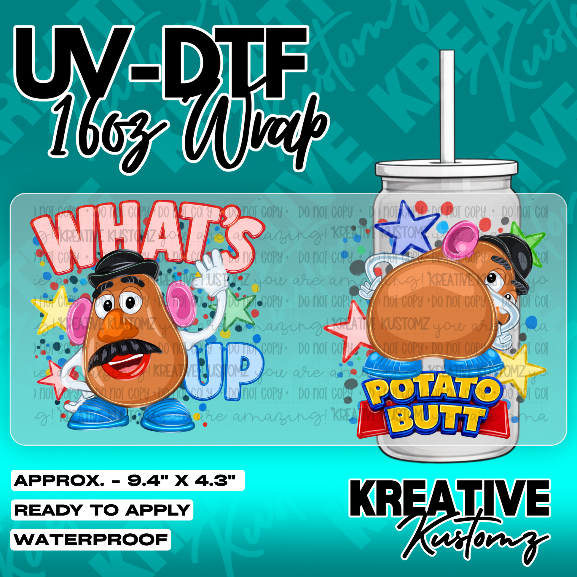 6370 | UV DTF Cup Wrap for 16oz Libbey Glass