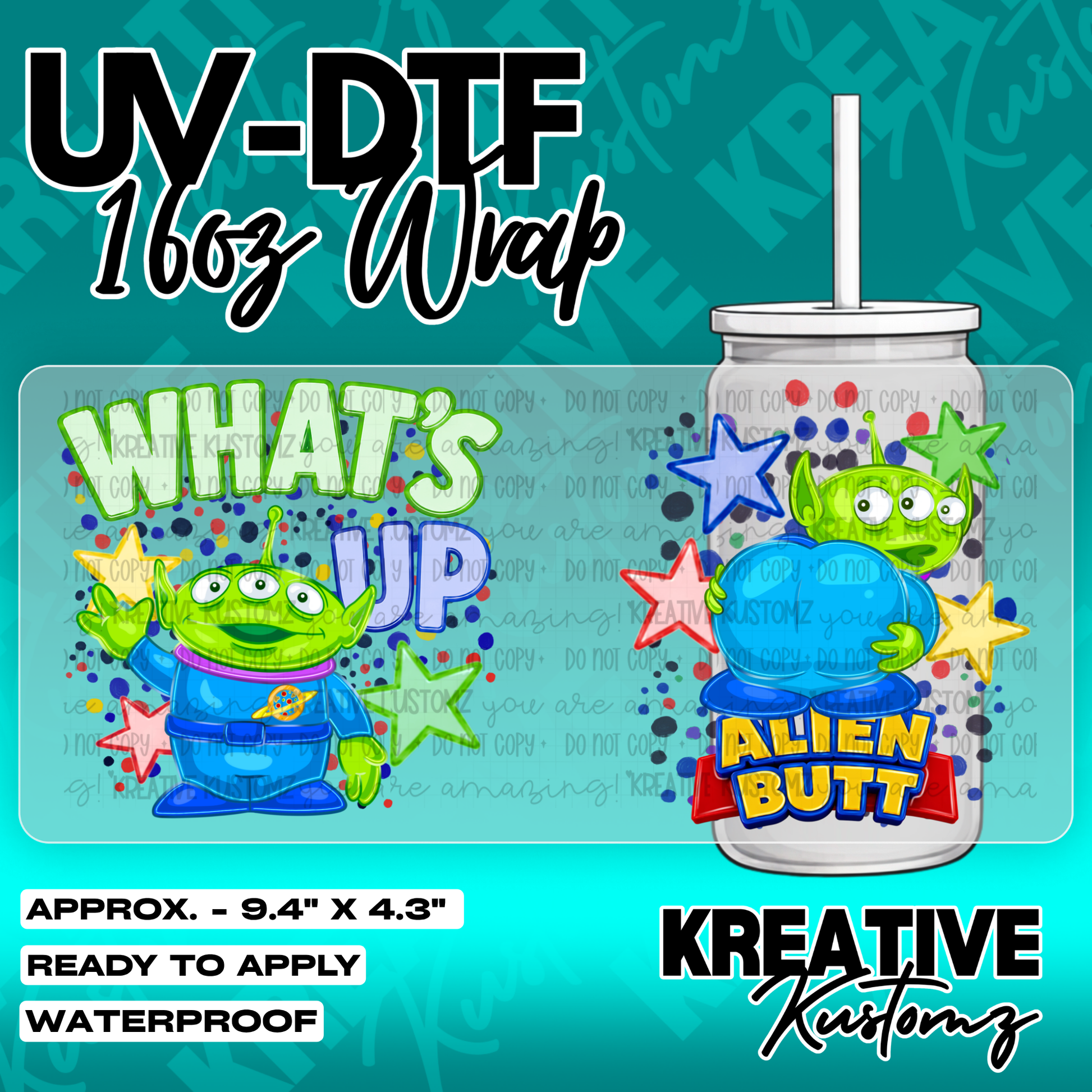 6375 | UV DTF Cup Wrap for 16oz Libbey Glass