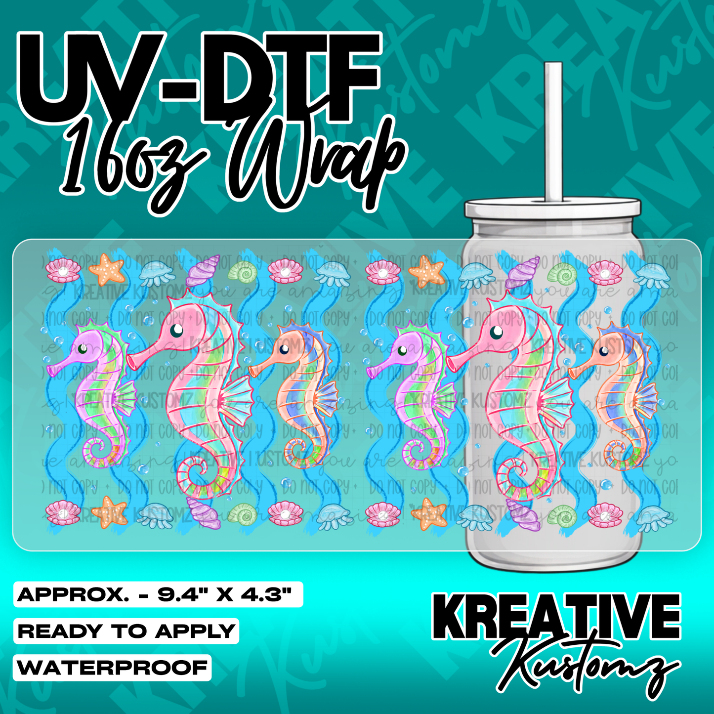6383 | UV DTF Cup Wrap for 16oz Libbey Glass