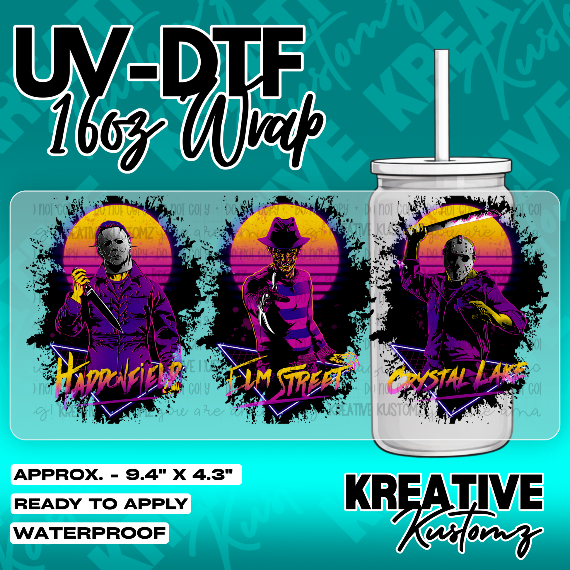 6387 | UV DTF Cup Wrap for 16oz Libbey Glass