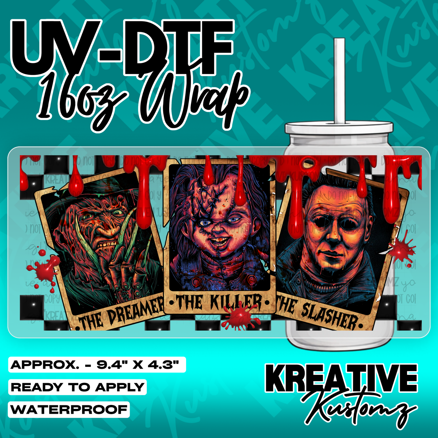 6390 | UV DTF Cup Wrap for 16oz Libbey Glass