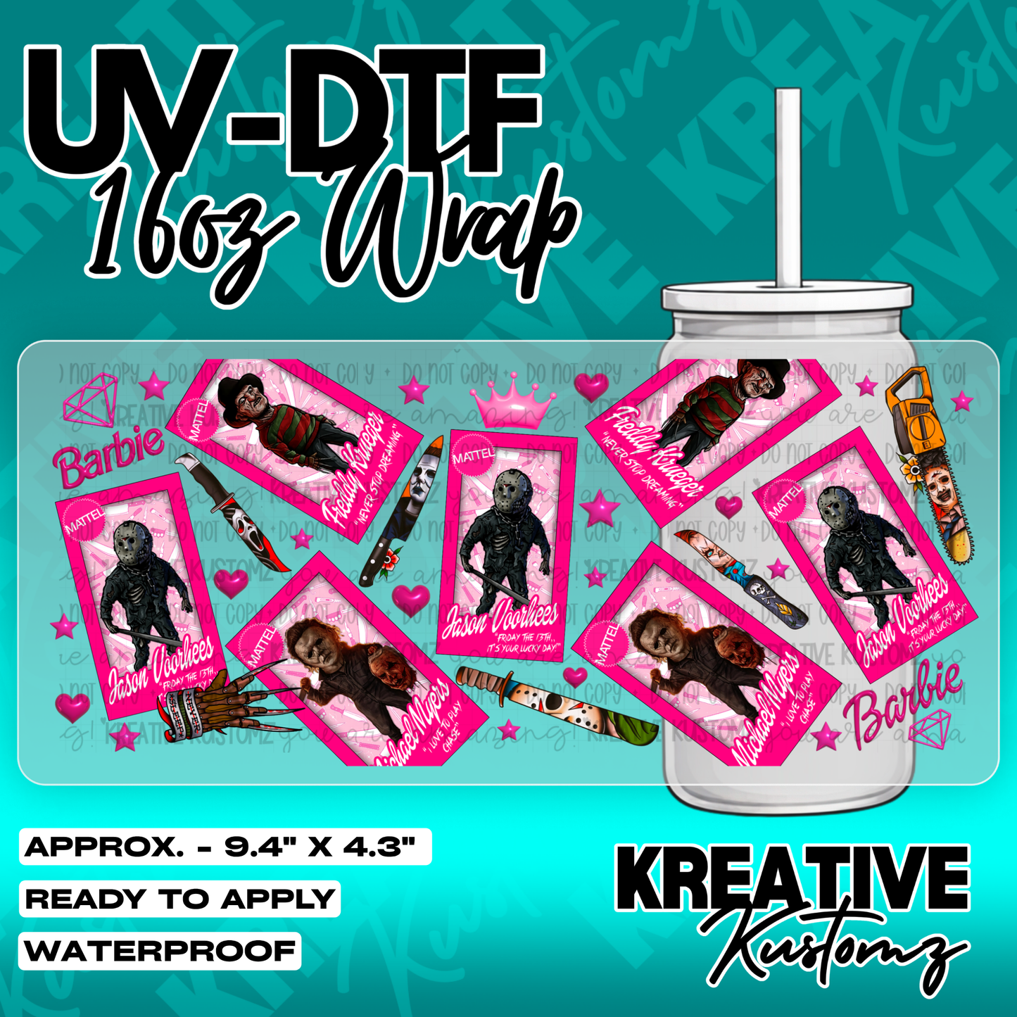 6393 | UV DTF Cup Wrap for 16oz Libbey Glass