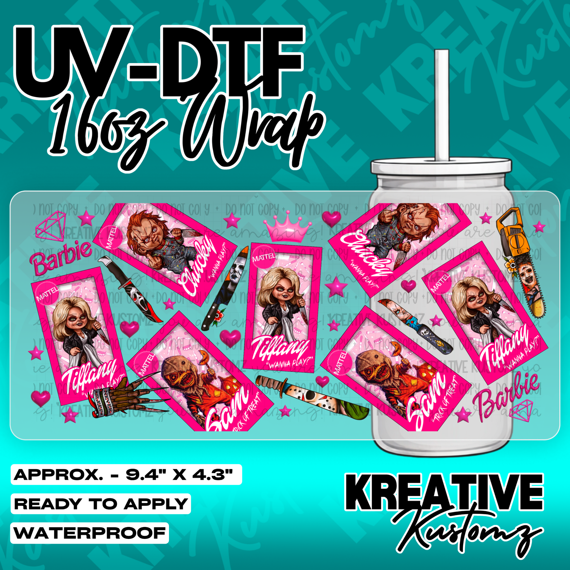 6394 | UV DTF Cup Wrap for 16oz Libbey Glass