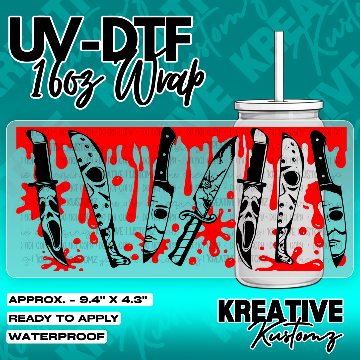 6395 | UV DTF Cup Wrap for 16oz Libbey Glass