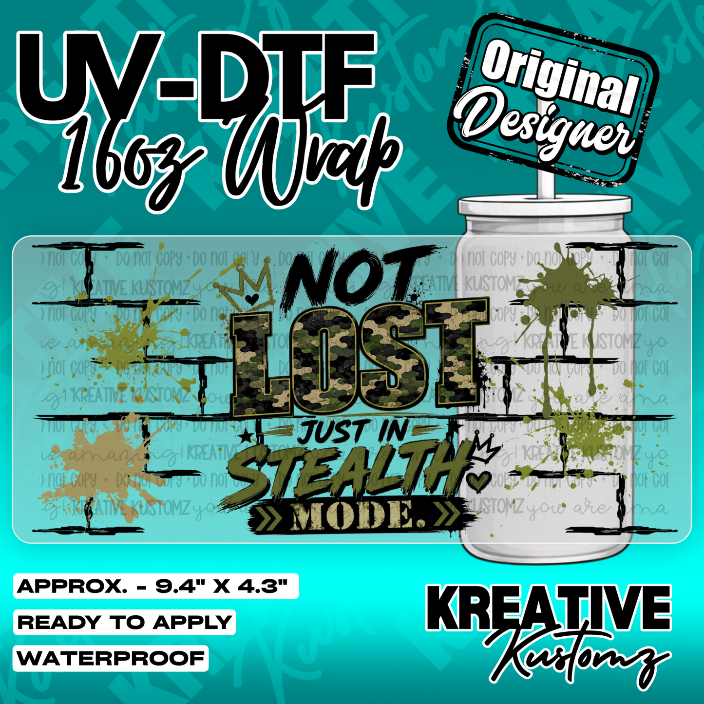 6399 | UV DTF Cup Wrap for 16oz Libbey Glass