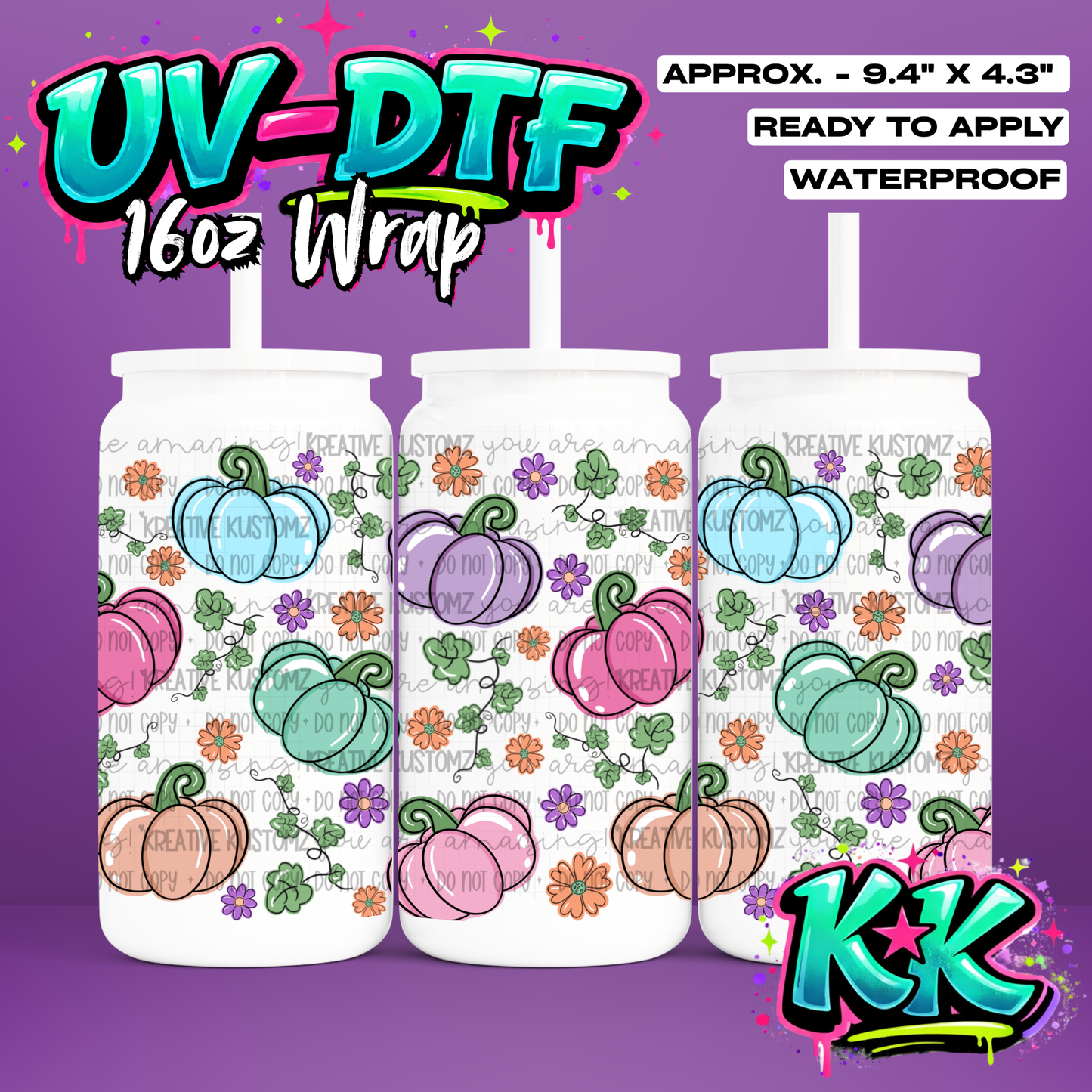 6412 | UV DTF Cup Wrap for 16oz Libbey Glass