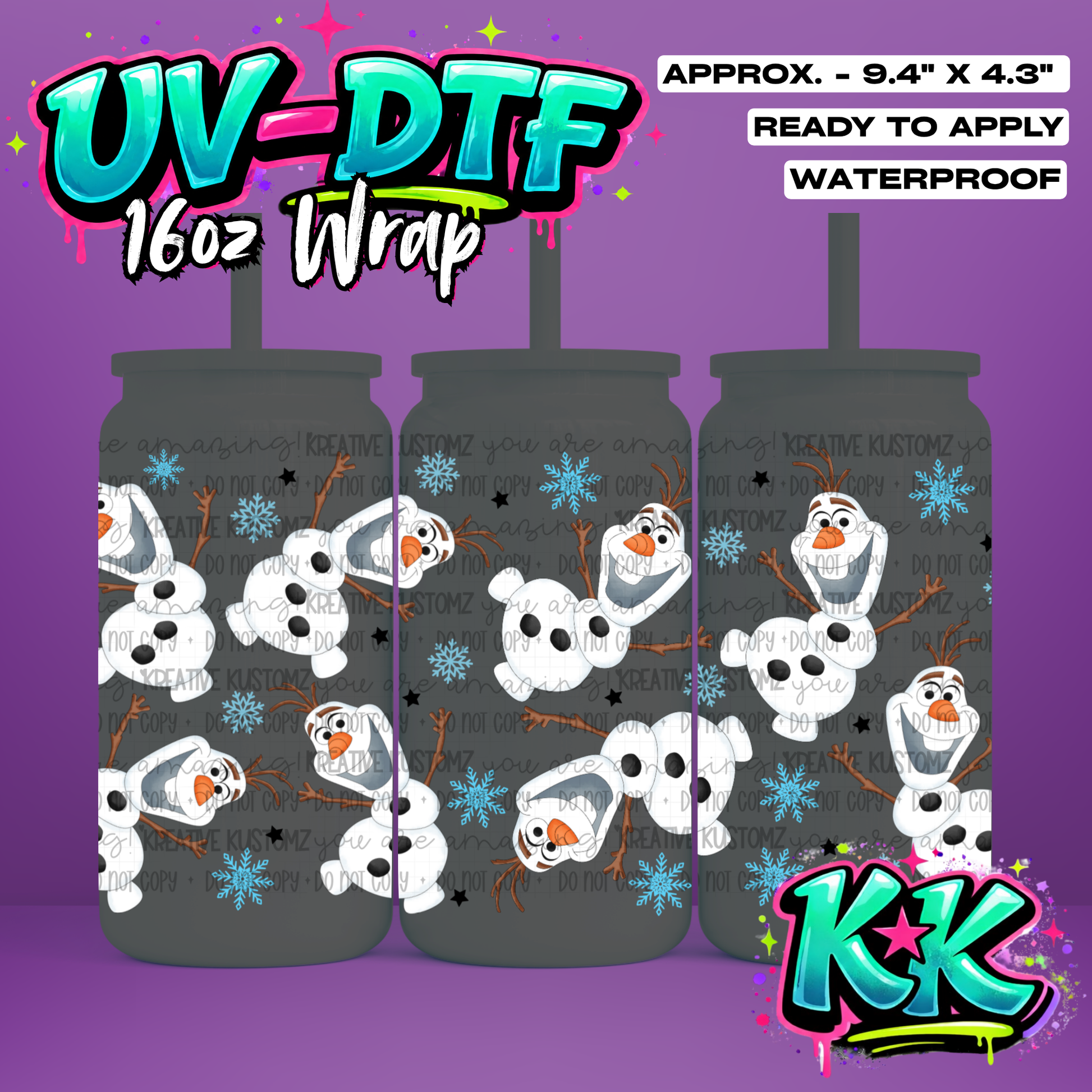 6414 | UV DTF Cup Wrap for 16oz Libbey Glass