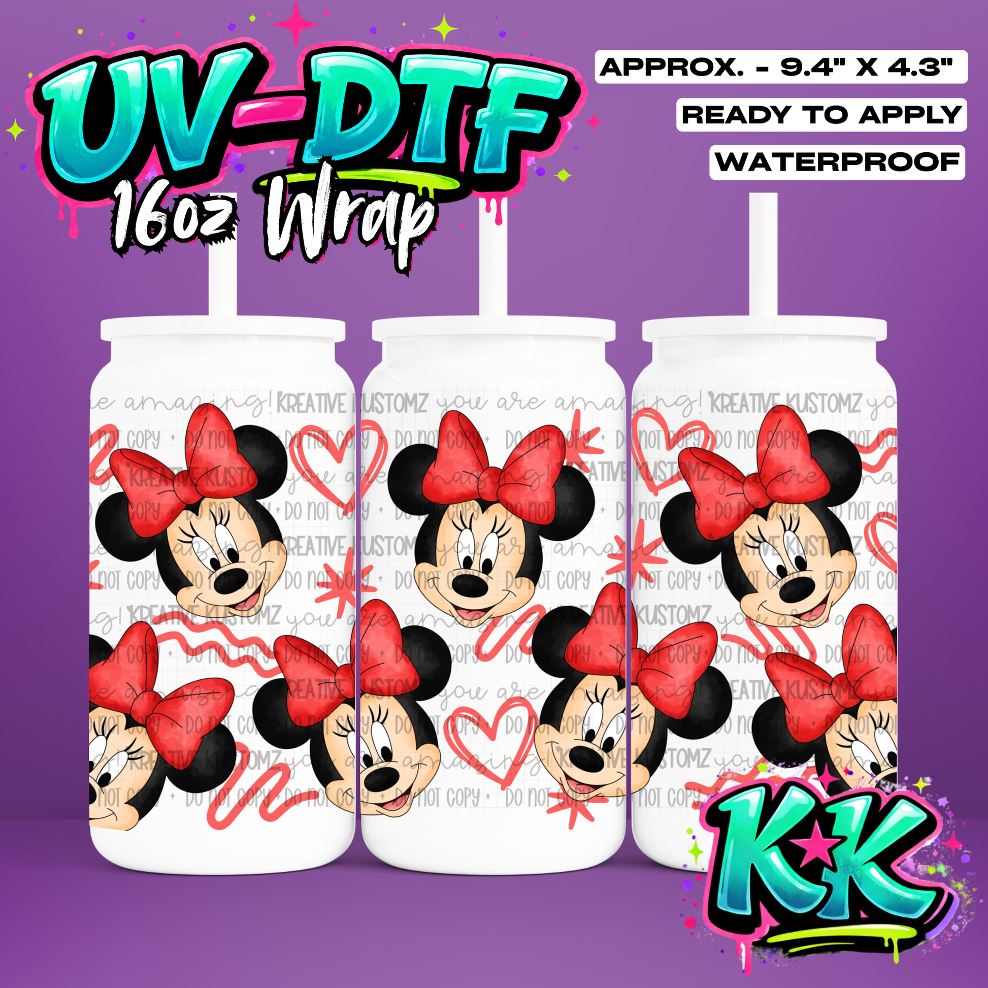 6415 | UV DTF Cup Wrap for 16oz Libbey Glass
