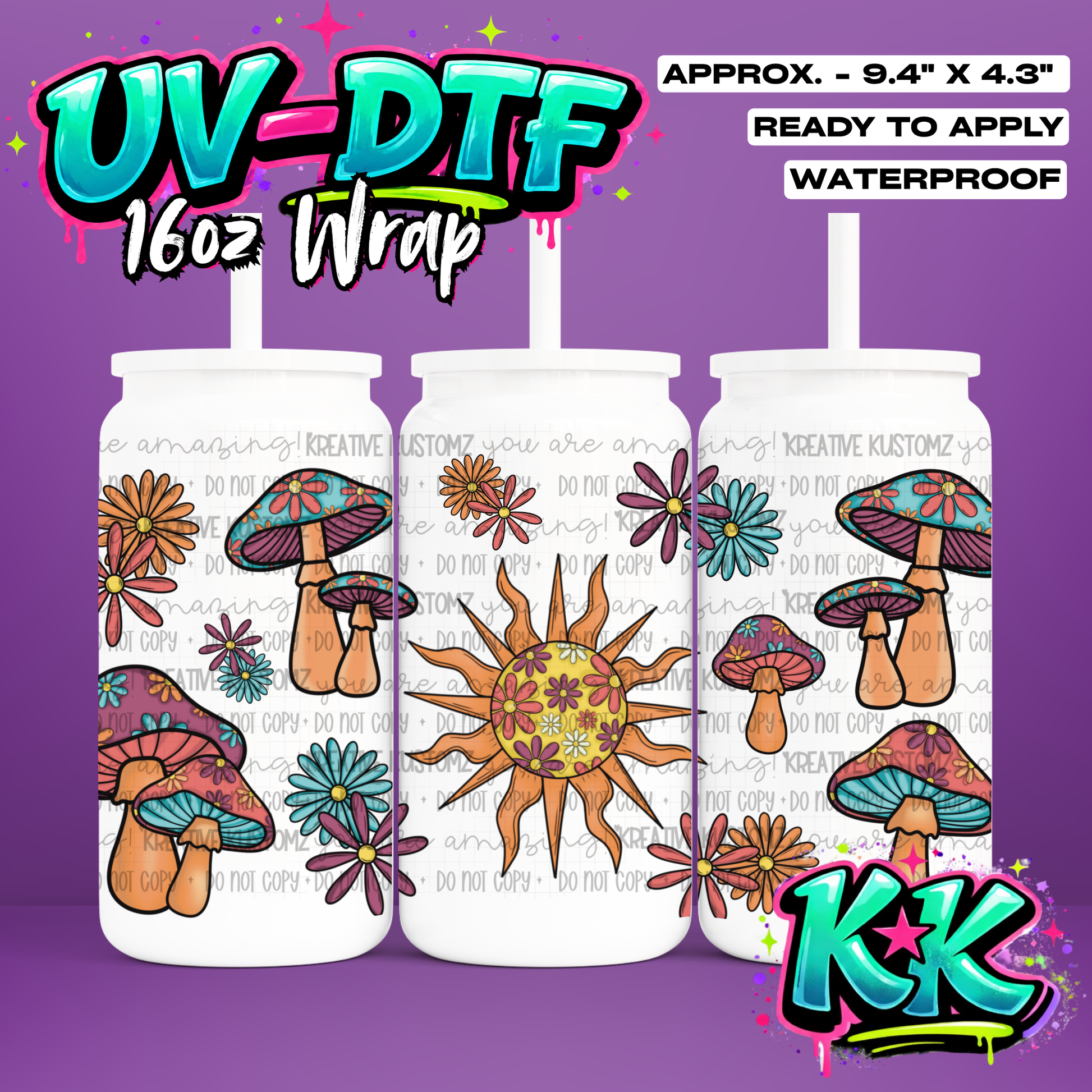 6418 | UV DTF Cup Wrap for 16oz Libbey Glass