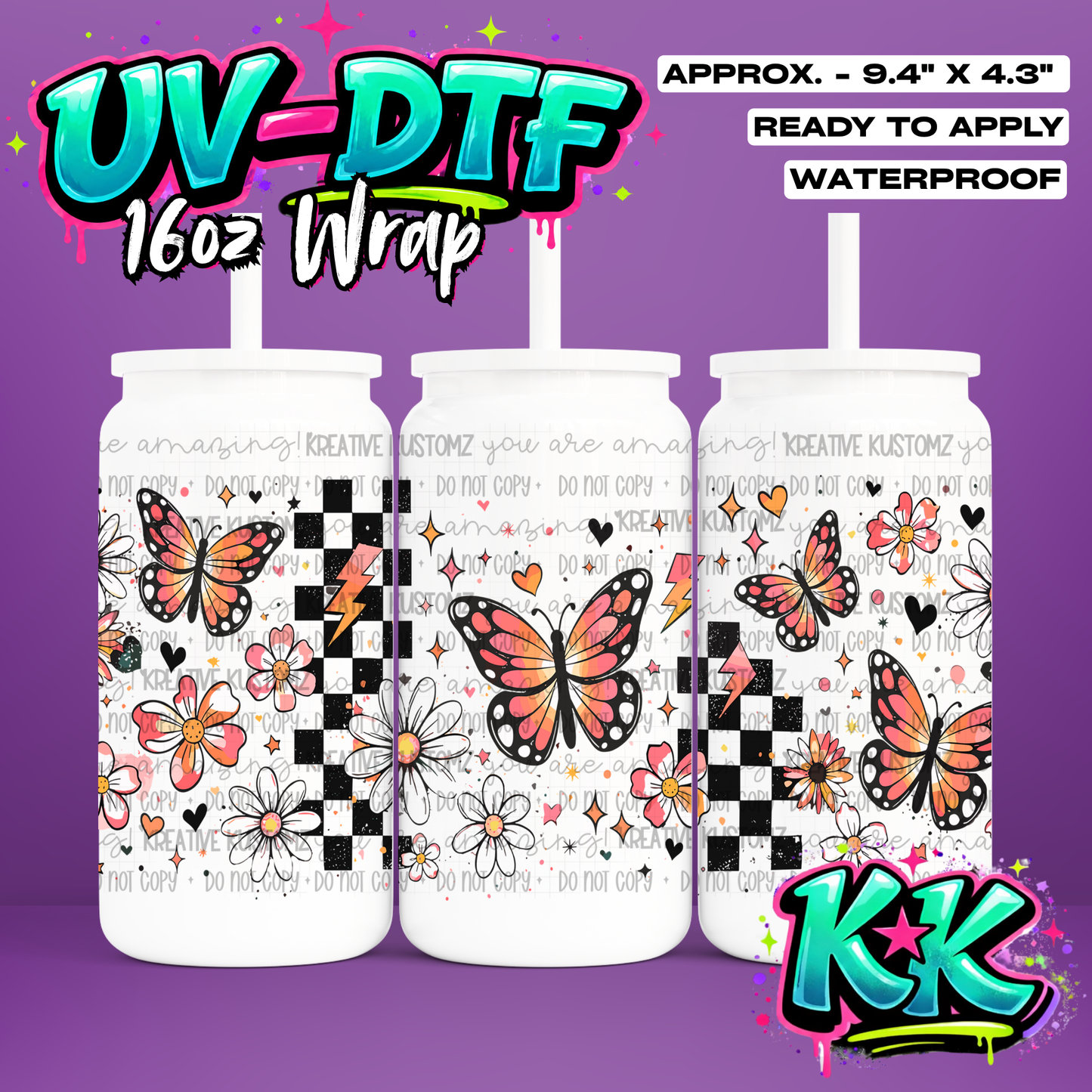 6421 | UV DTF Cup Wrap for 16oz Libbey Glass