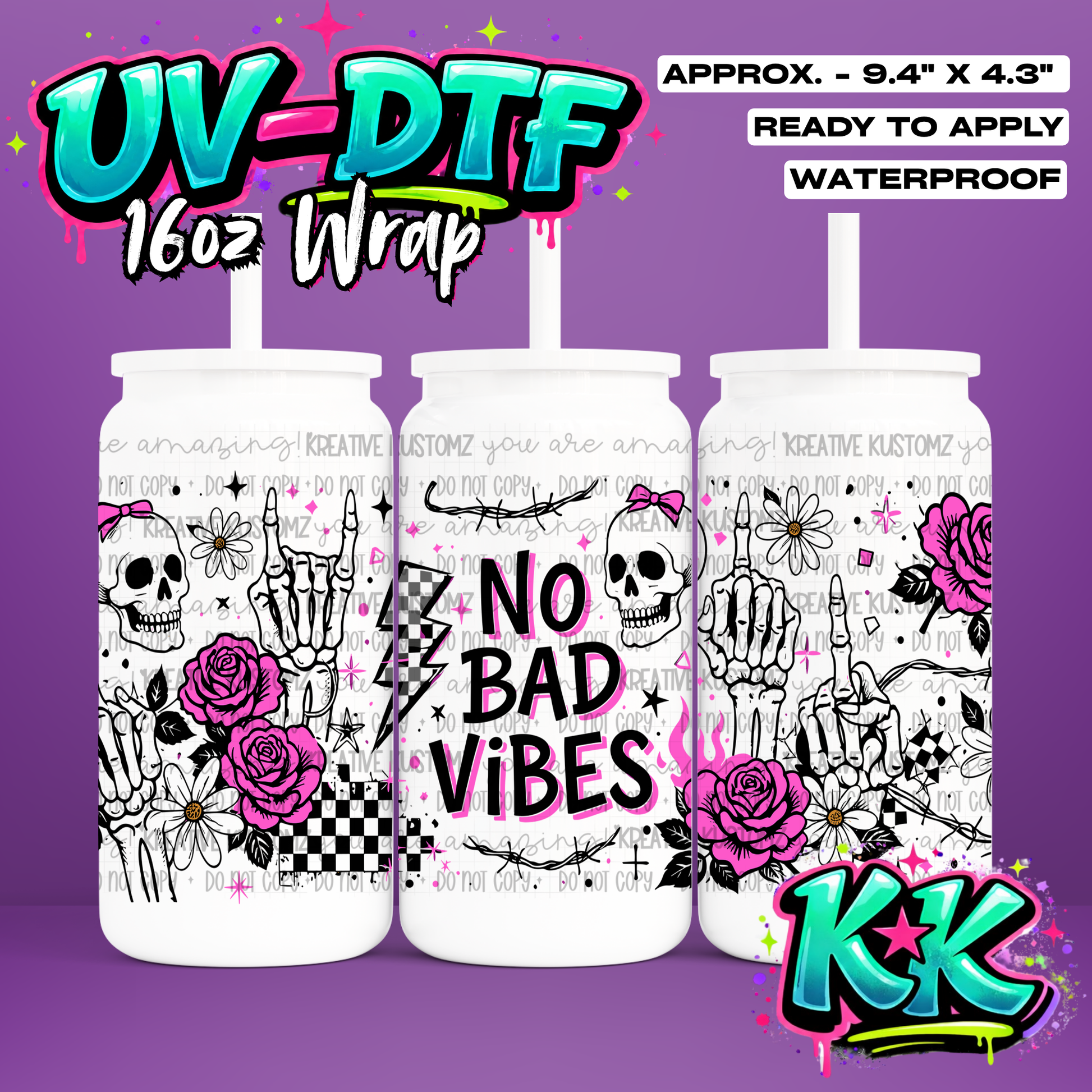 6422 | UV DTF Cup Wrap for 16oz Libbey Glass
