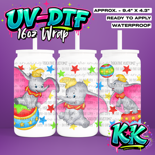 6424 | UV DTF Cup Wrap for 16oz Libbey Glass