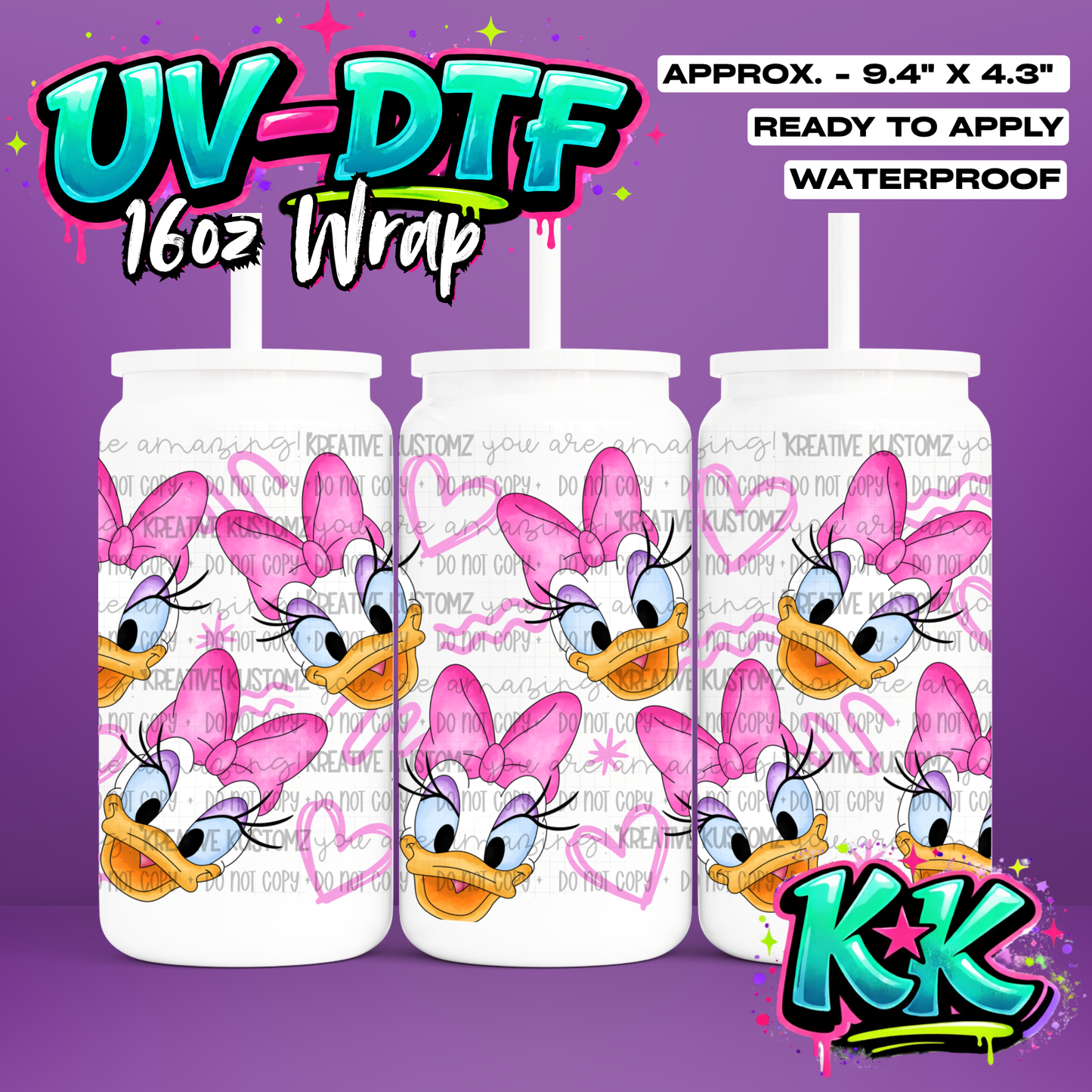 6426 | UV DTF Cup Wrap for 16oz Libbey Glass
