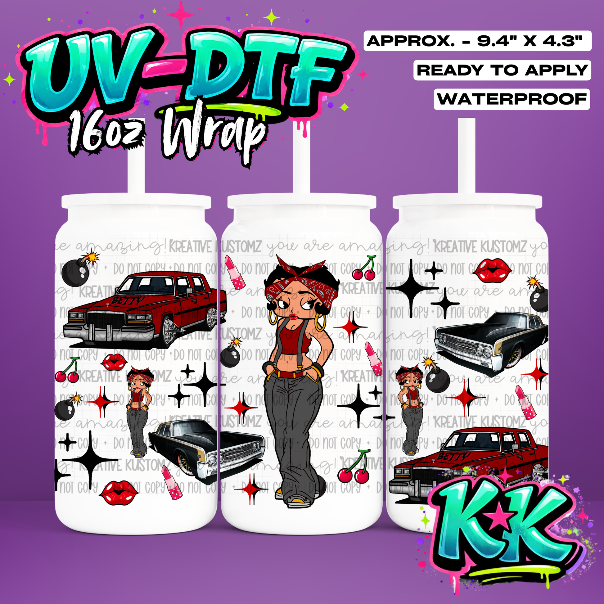 6427 | UV DTF Cup Wrap for 16oz Libbey Glass