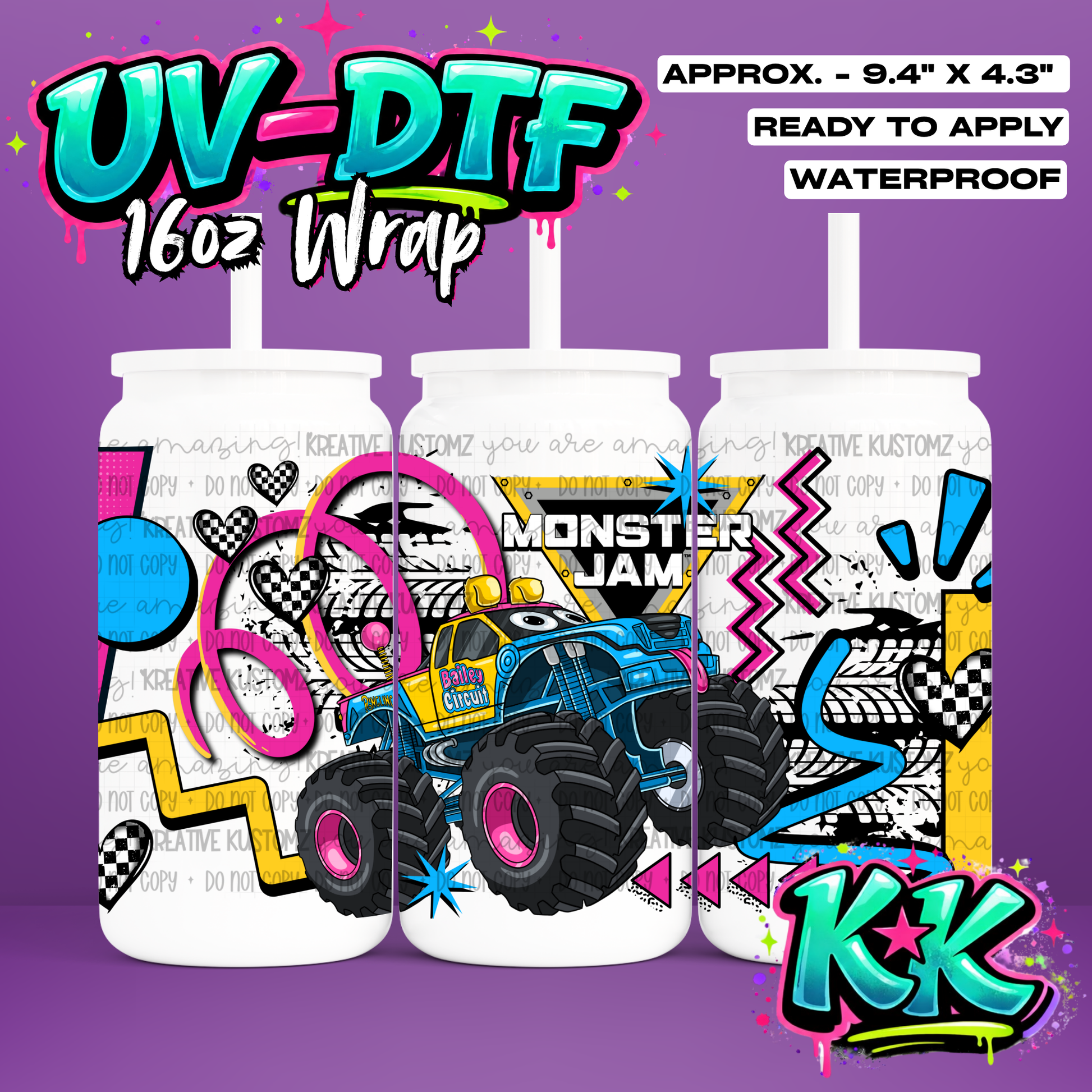 6434 | UV DTF Cup Wrap for 16oz Libbey Glass