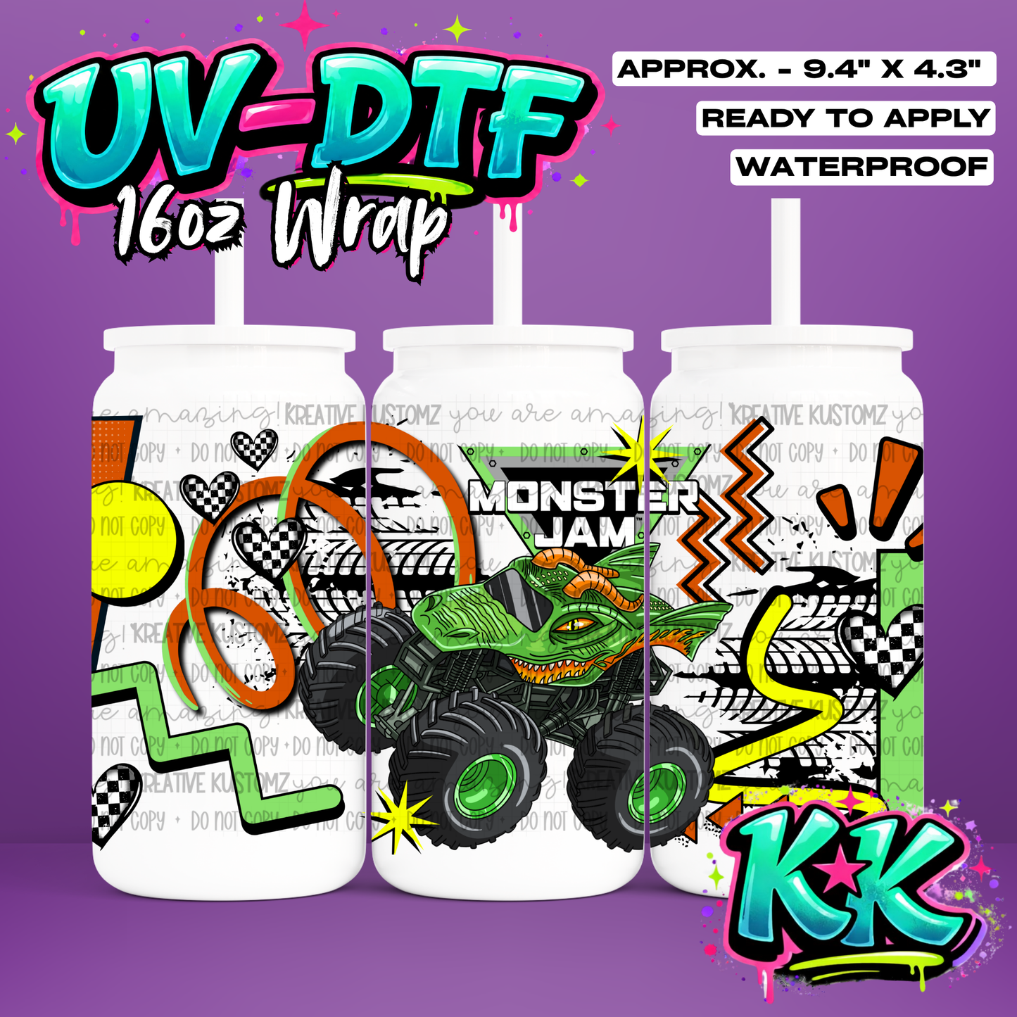 6435 | UV DTF Cup Wrap for 16oz Libbey Glass