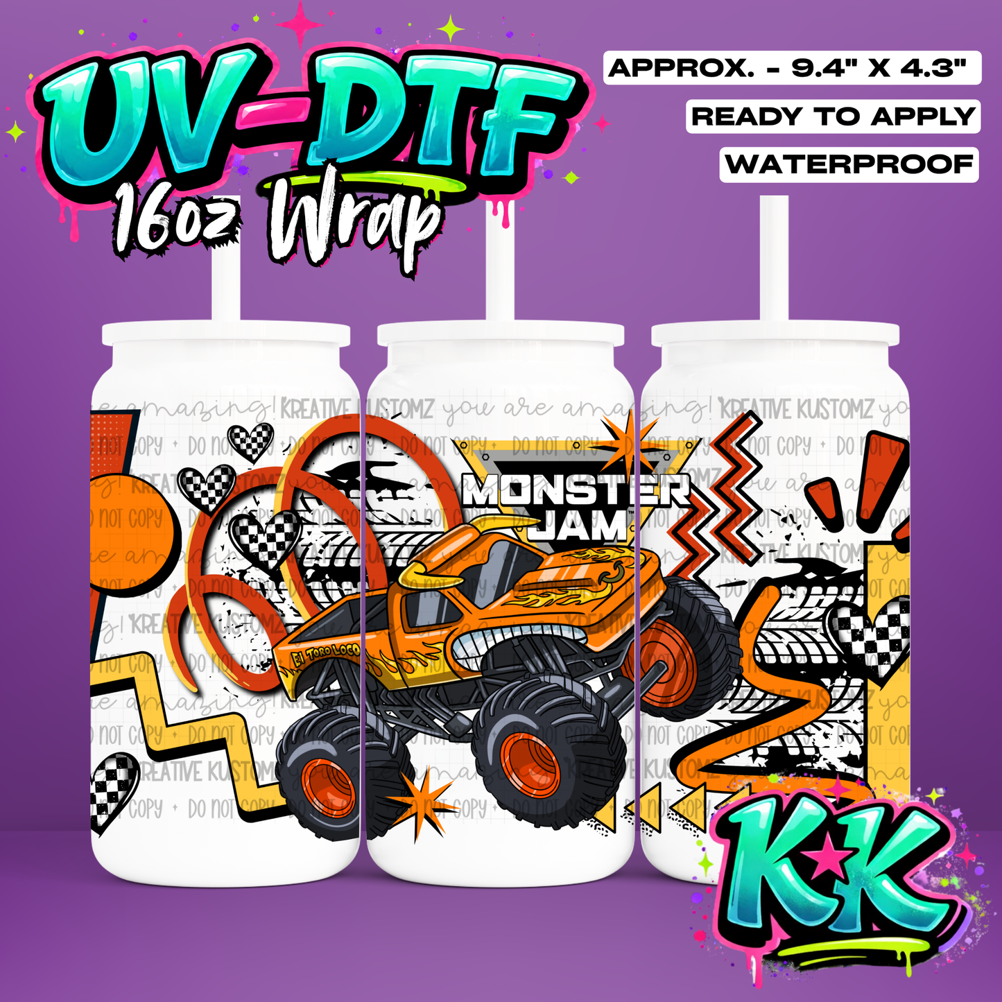 6436 | UV DTF Cup Wrap for 16oz Libbey Glass