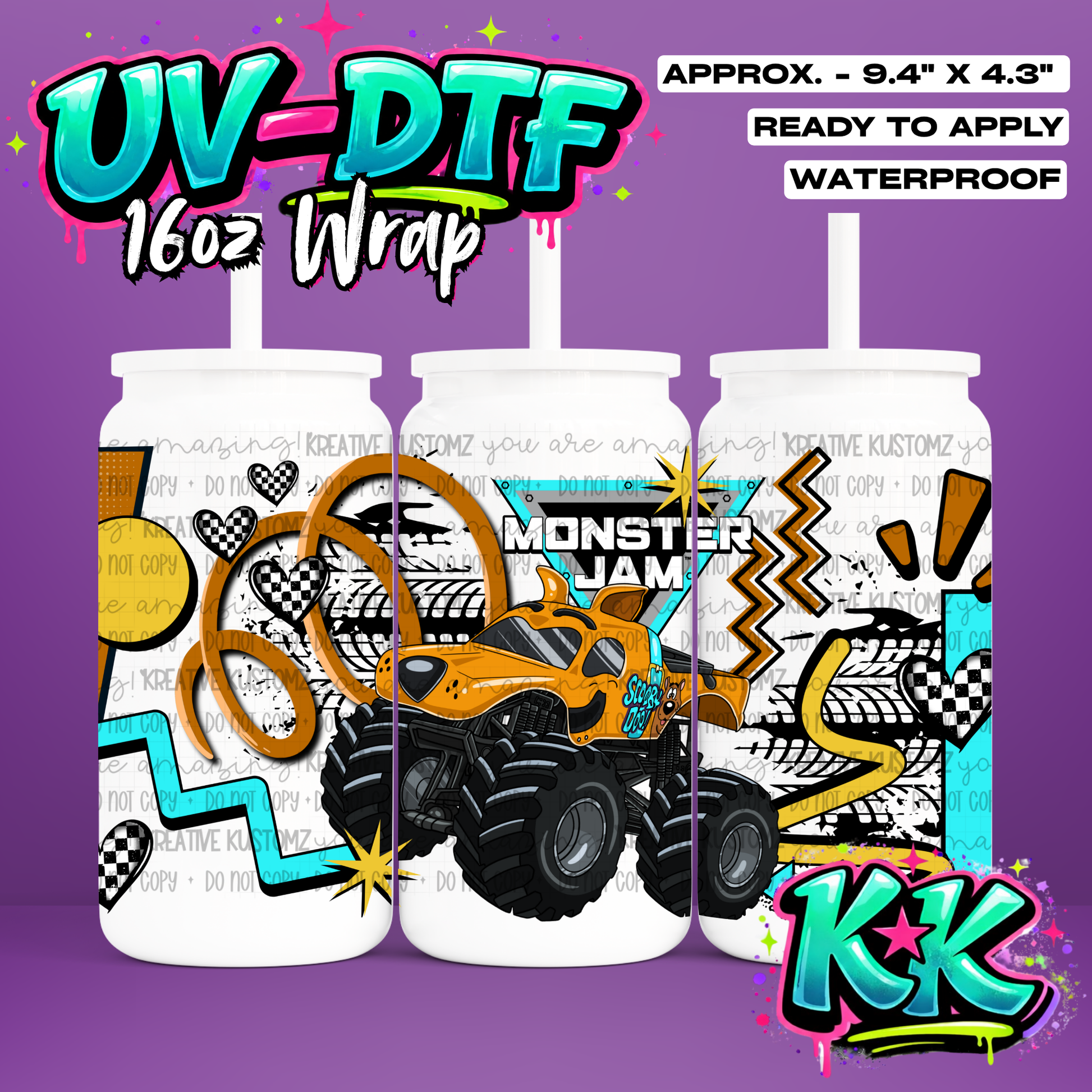 6439 | UV DTF Cup Wrap for 16oz Libbey Glass