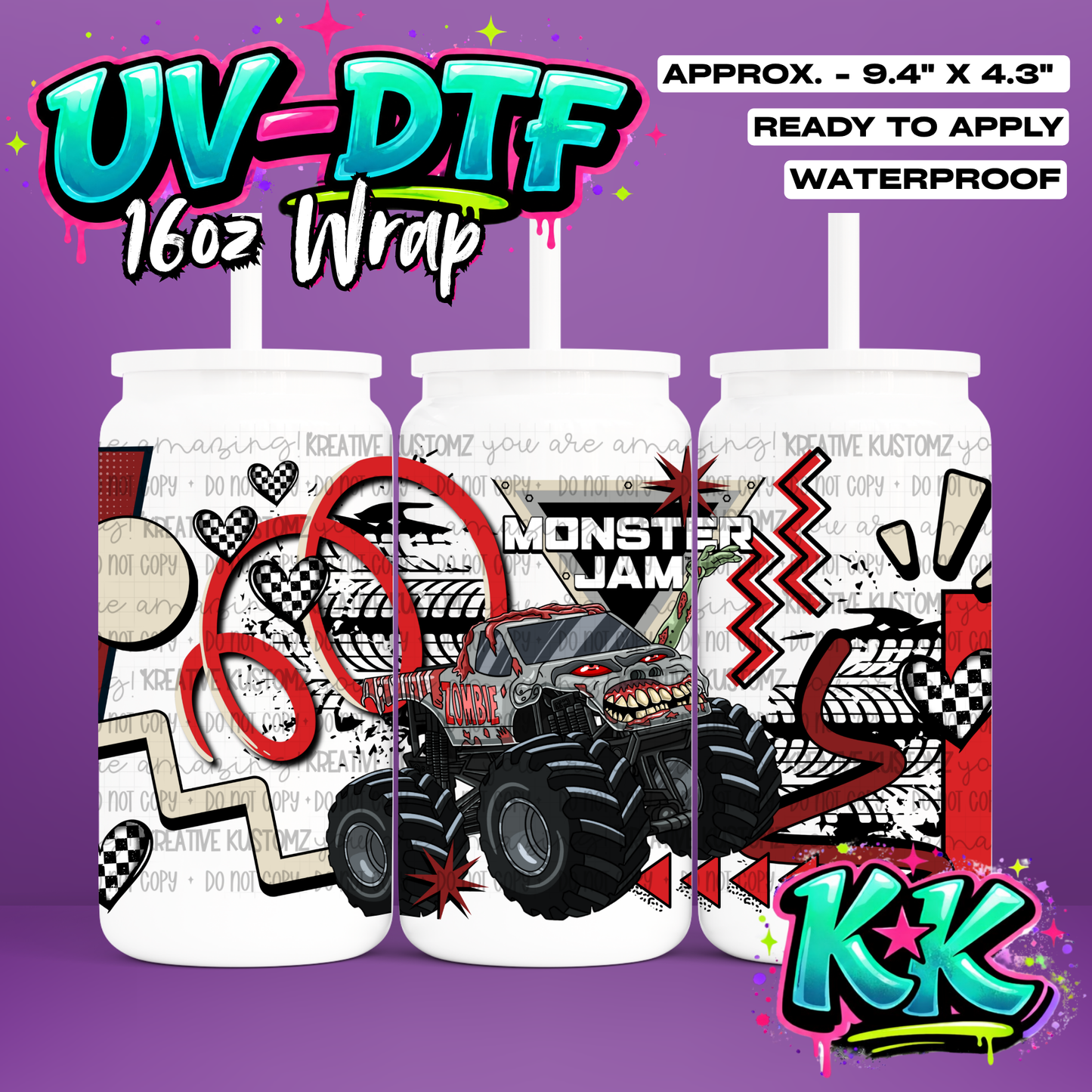 6442 | UV DTF Cup Wrap for 16oz Libbey Glass