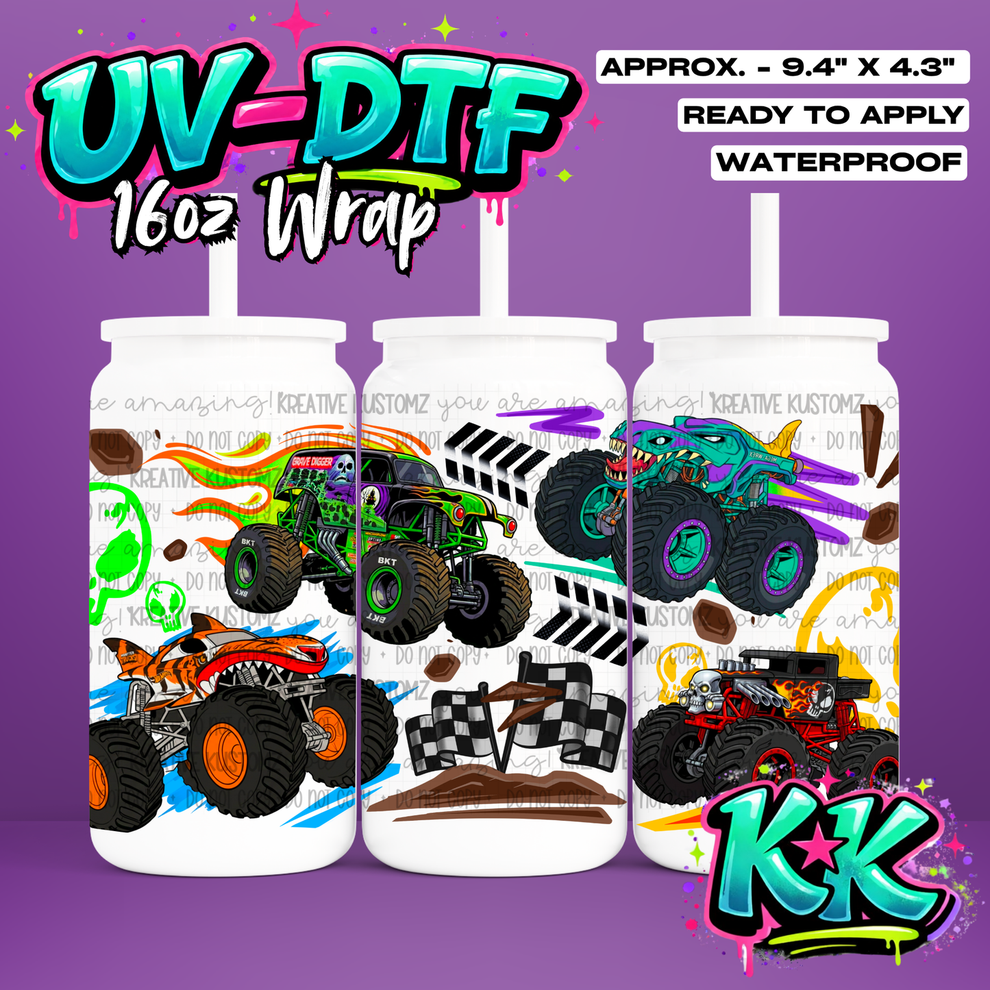 6448 | UV DTF Cup Wrap for 16oz Libbey Glass