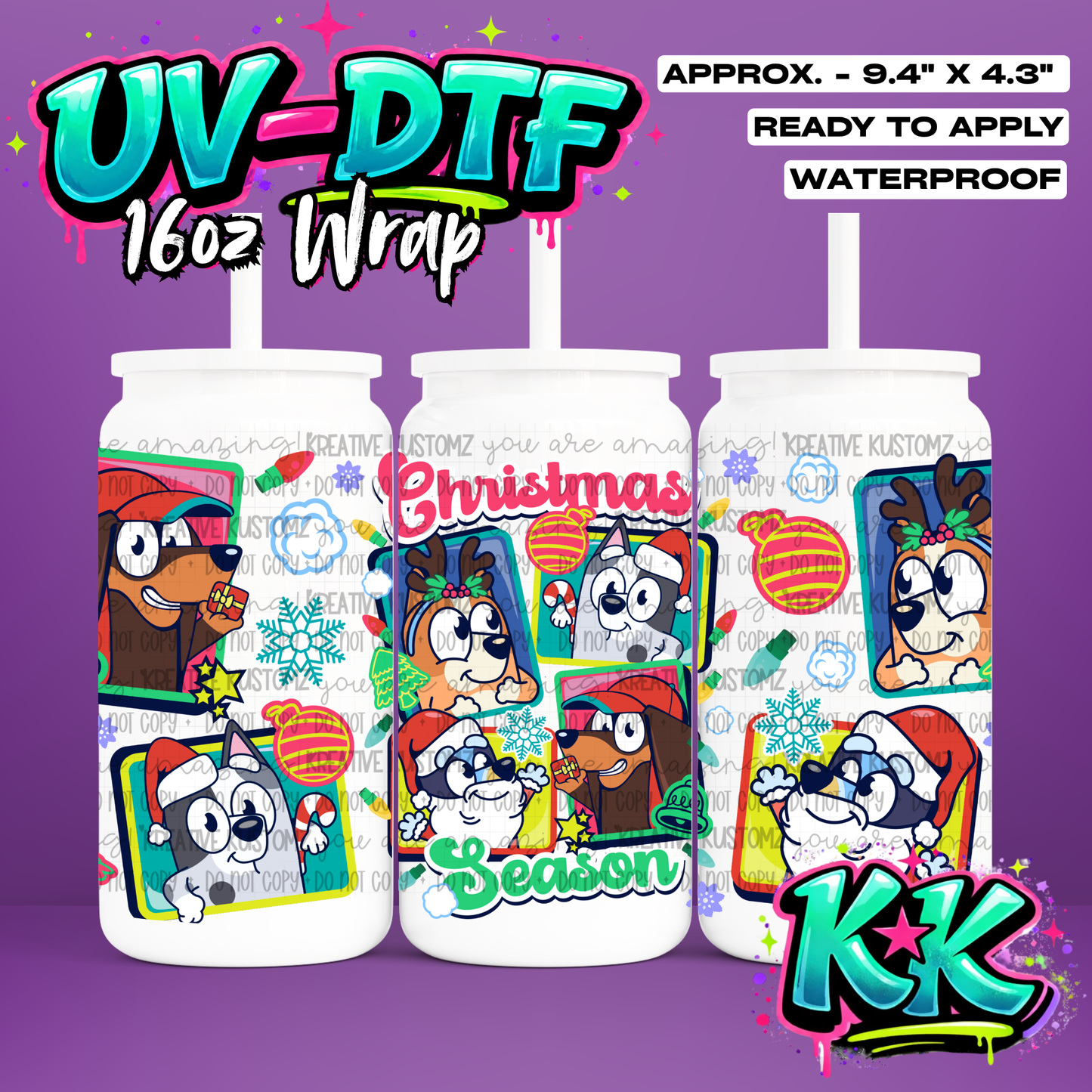 6451 | UV DTF Cup Wrap for 16oz Libbey Glass