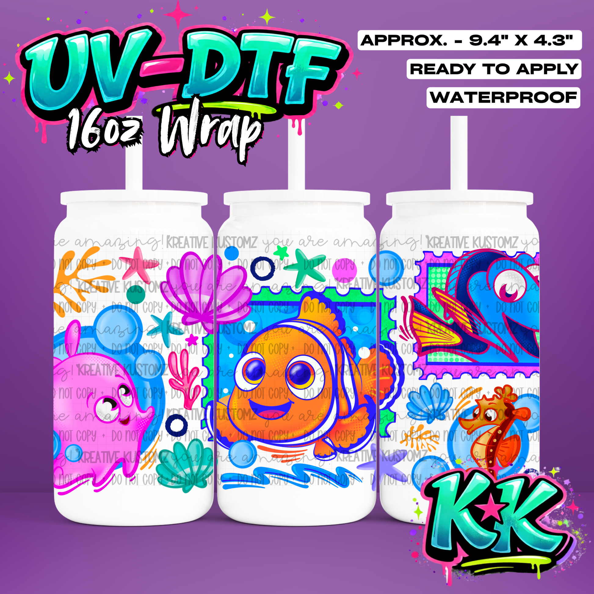 6456 | UV DTF Cup Wrap for 16oz Libbey Glass