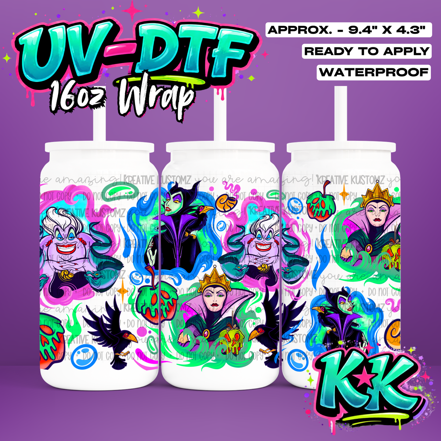 6459 | UV DTF Cup Wrap for 16oz Libbey Glass