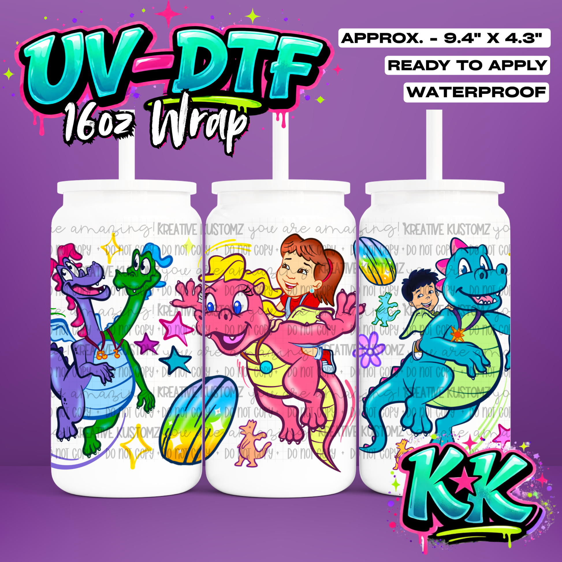 6460 | UV DTF Cup Wrap for 16oz Libbey Glass