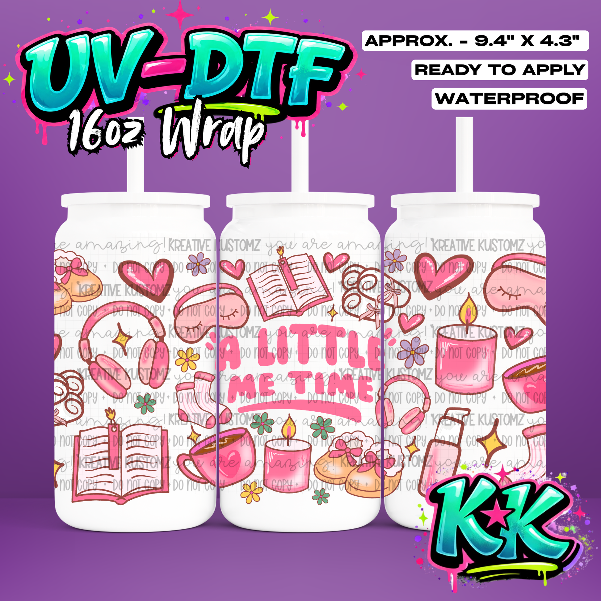 6474 | UV DTF Cup Wrap for 16oz Libbey Glass