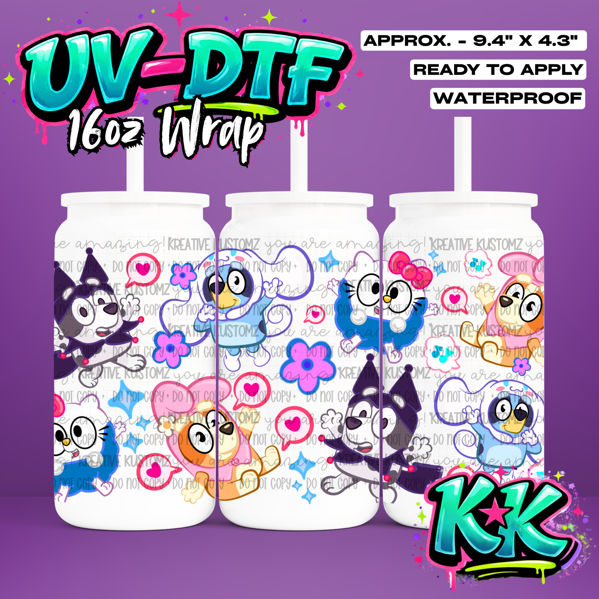 6475 | UV DTF Cup Wrap for 16oz Libbey Glass