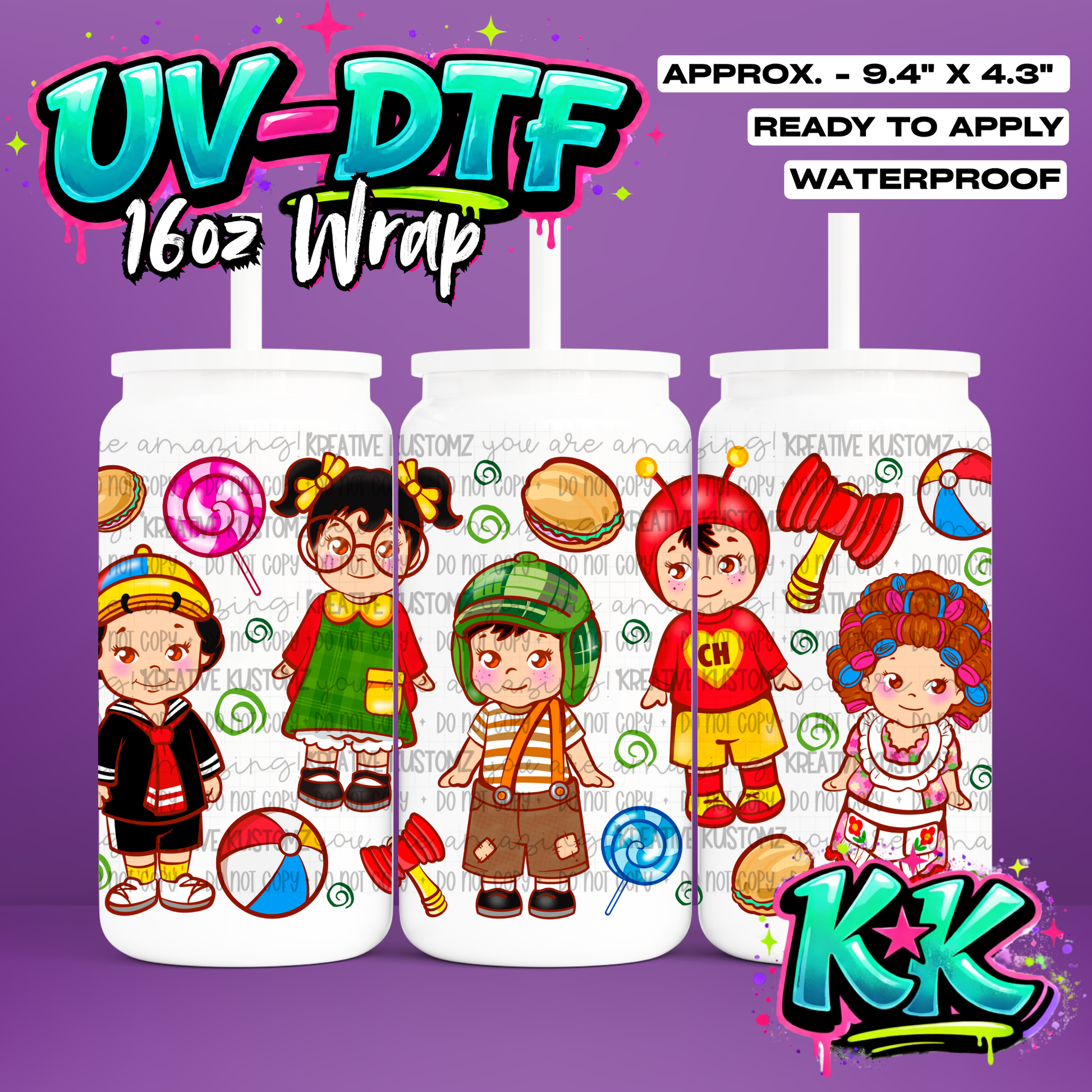 6480 | UV DTF Cup Wrap for 16oz Libbey Glass