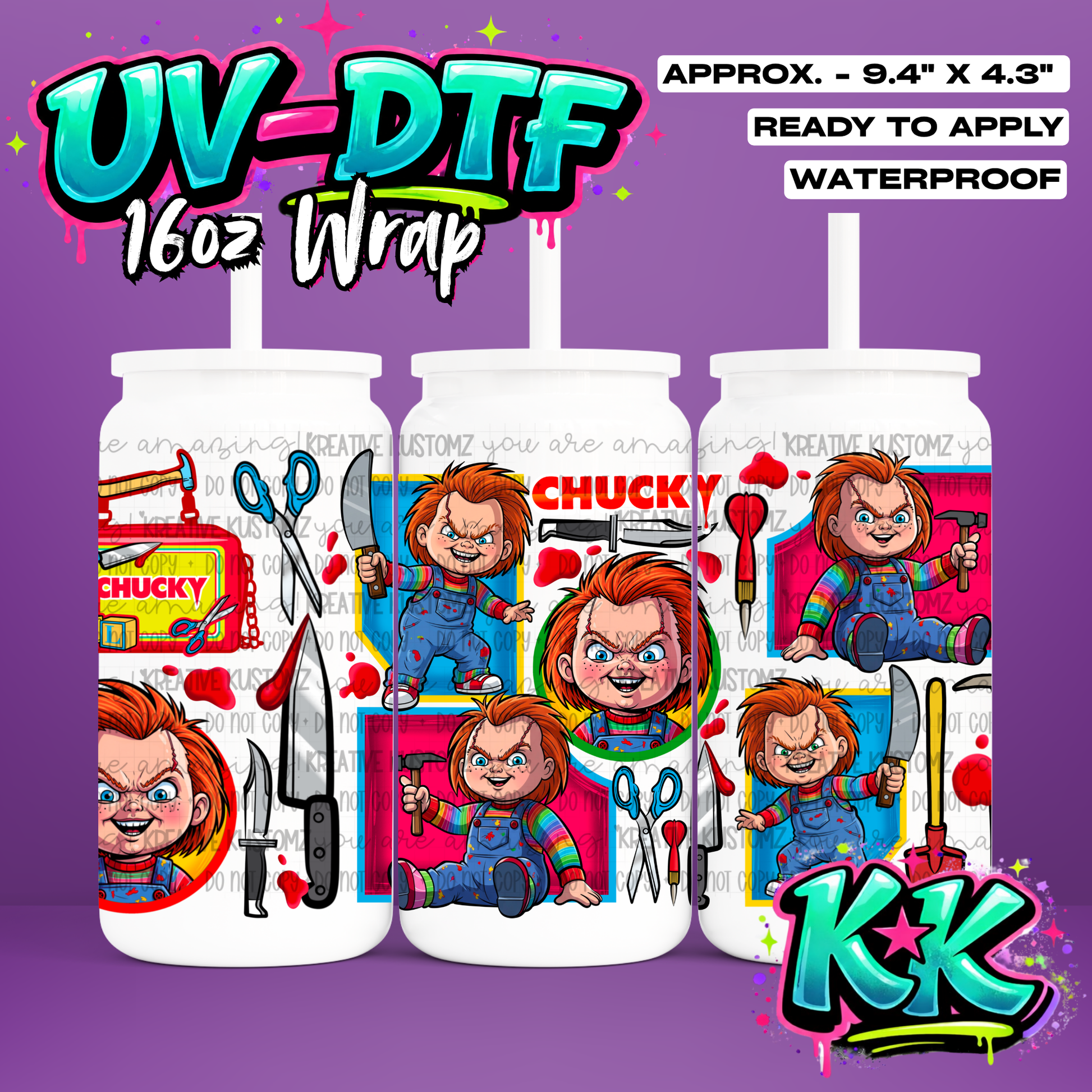 6481 | UV DTF Cup Wrap for 16oz Libbey Glass