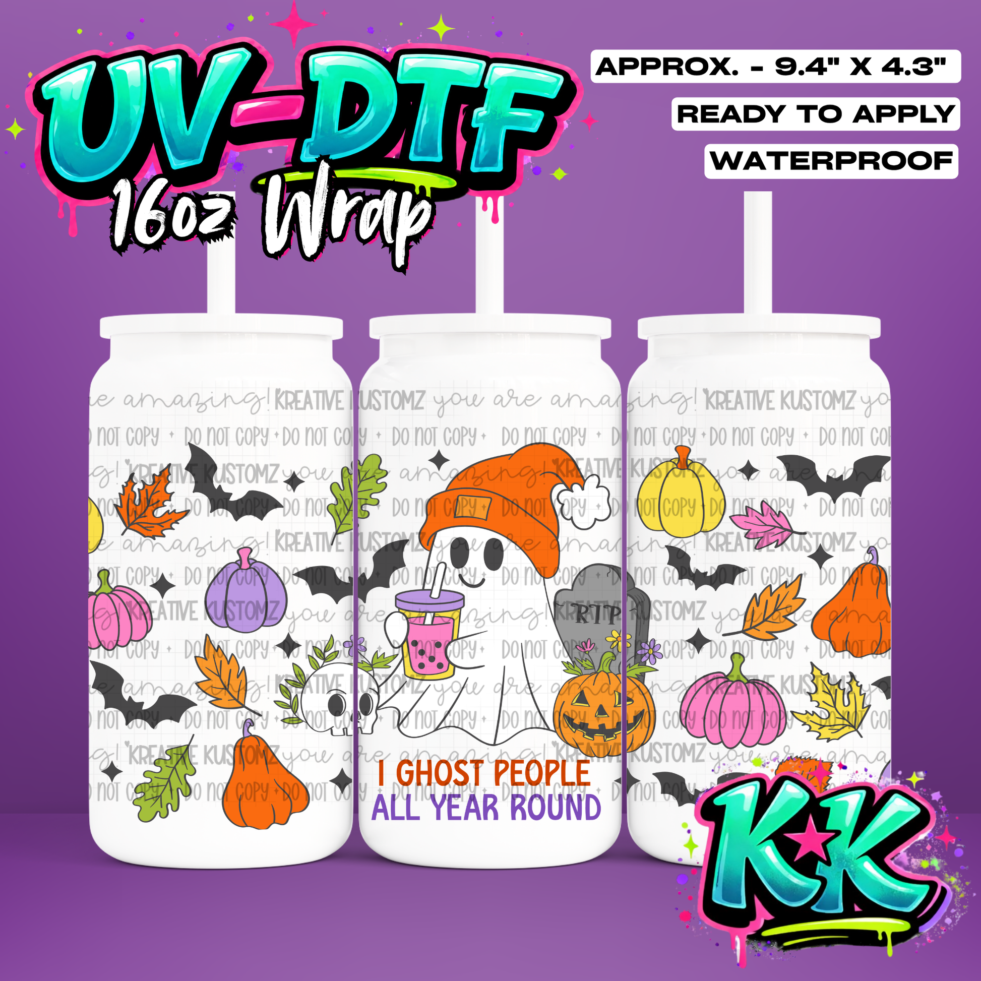 6490 | UV DTF Cup Wrap for 16oz Libbey Glass