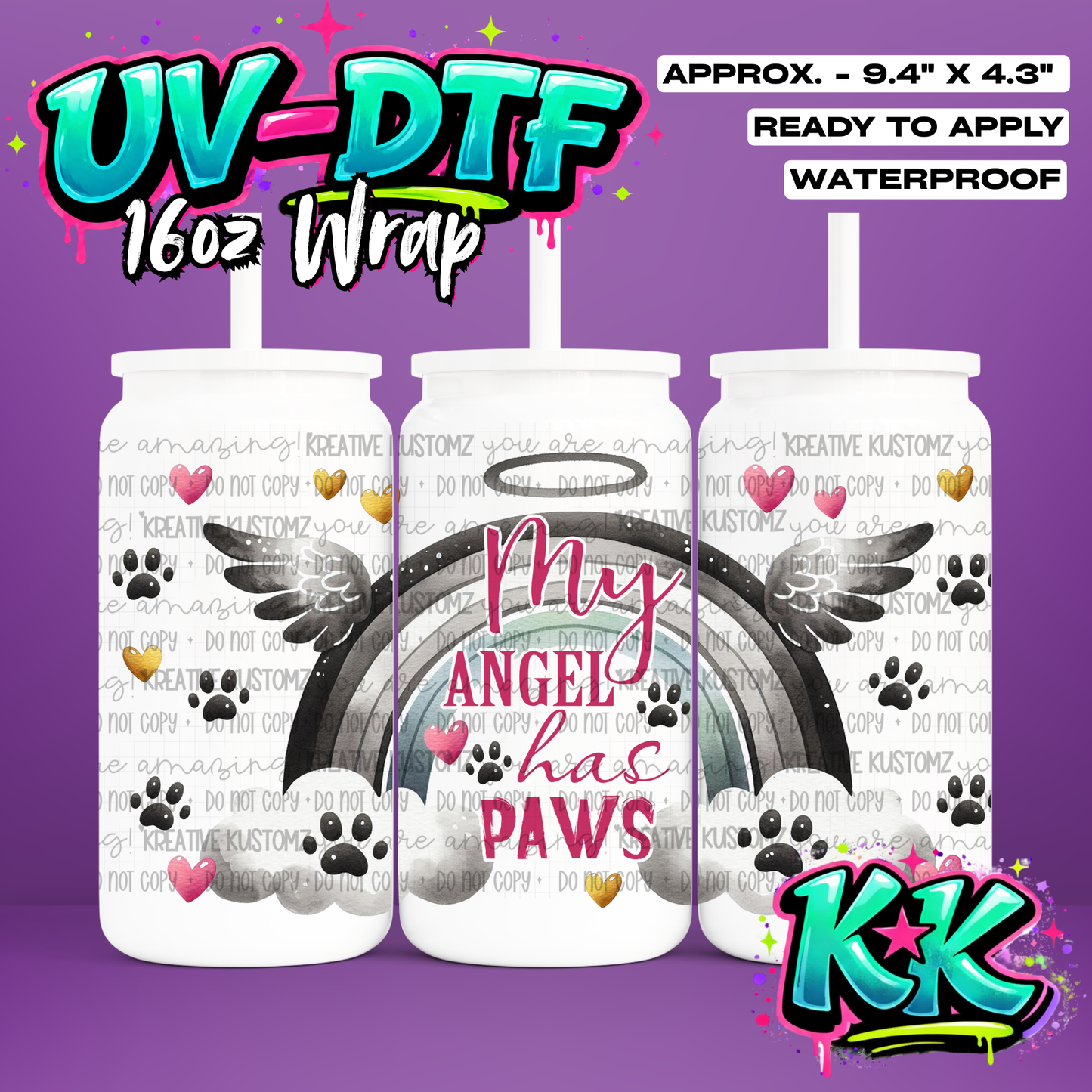 6506 | UV DTF Cup Wrap for 16oz Libbey Glass