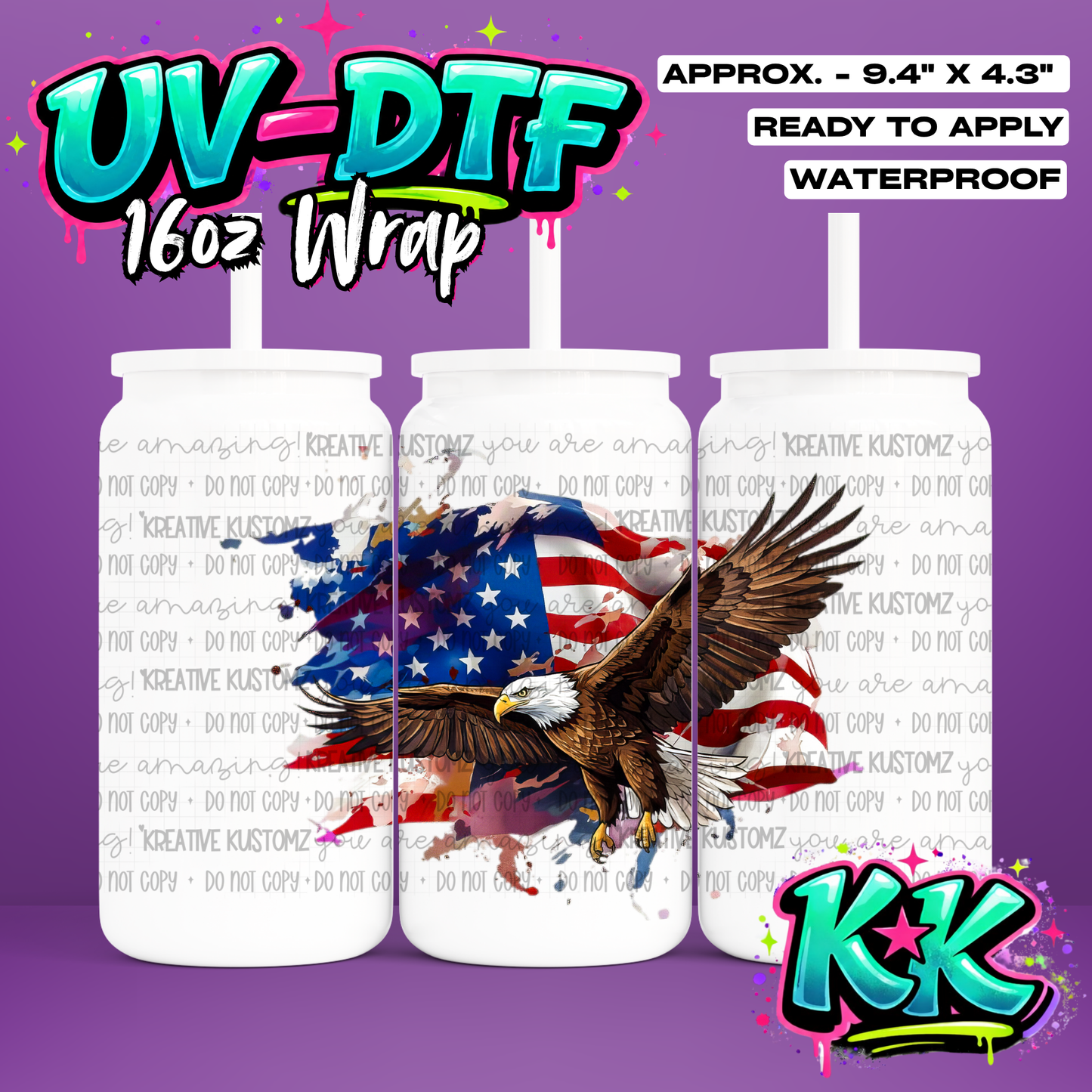6509 | UV DTF Cup Wrap for 16oz Libbey Glass
