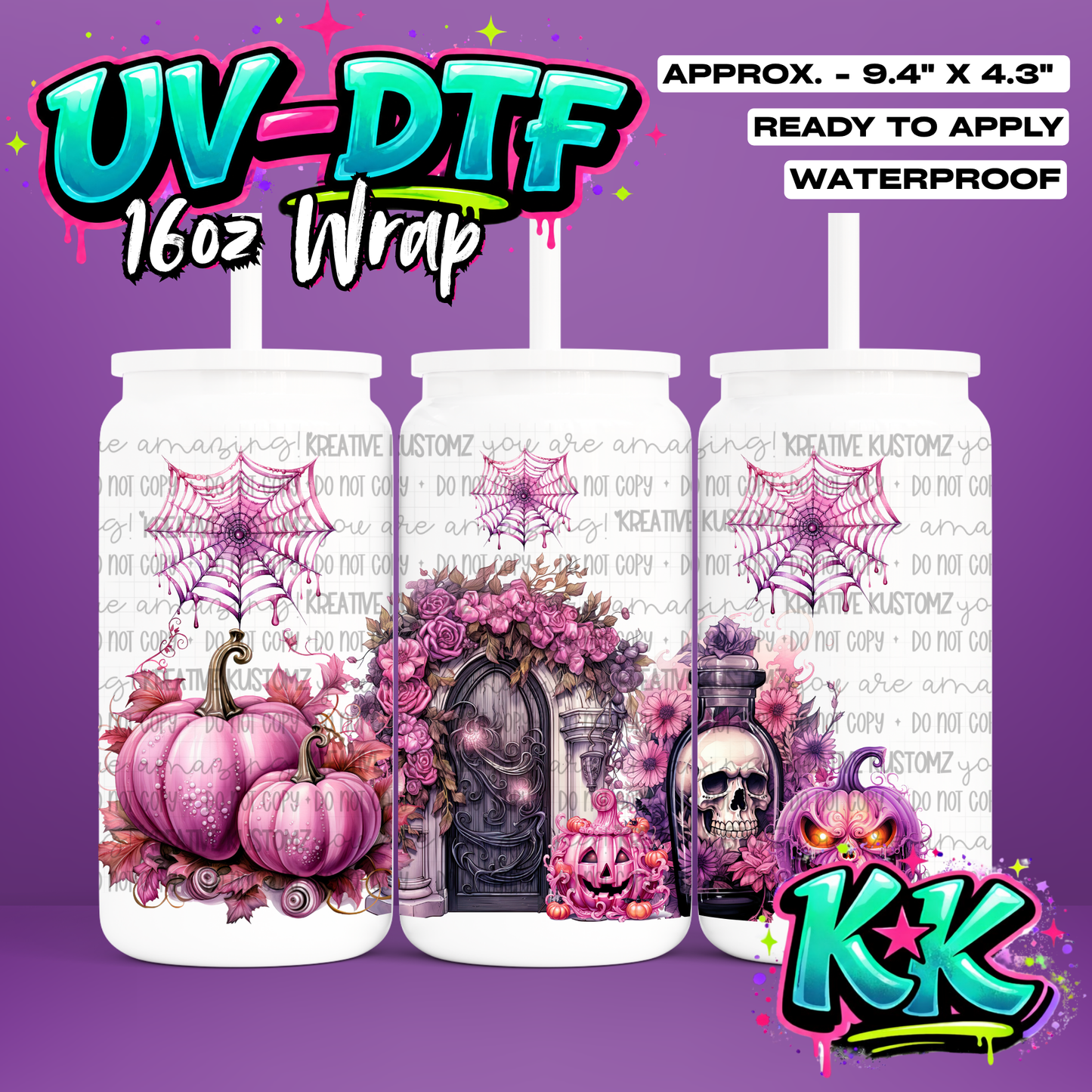 6511 | UV DTF Cup Wrap for 16oz Libbey Glass