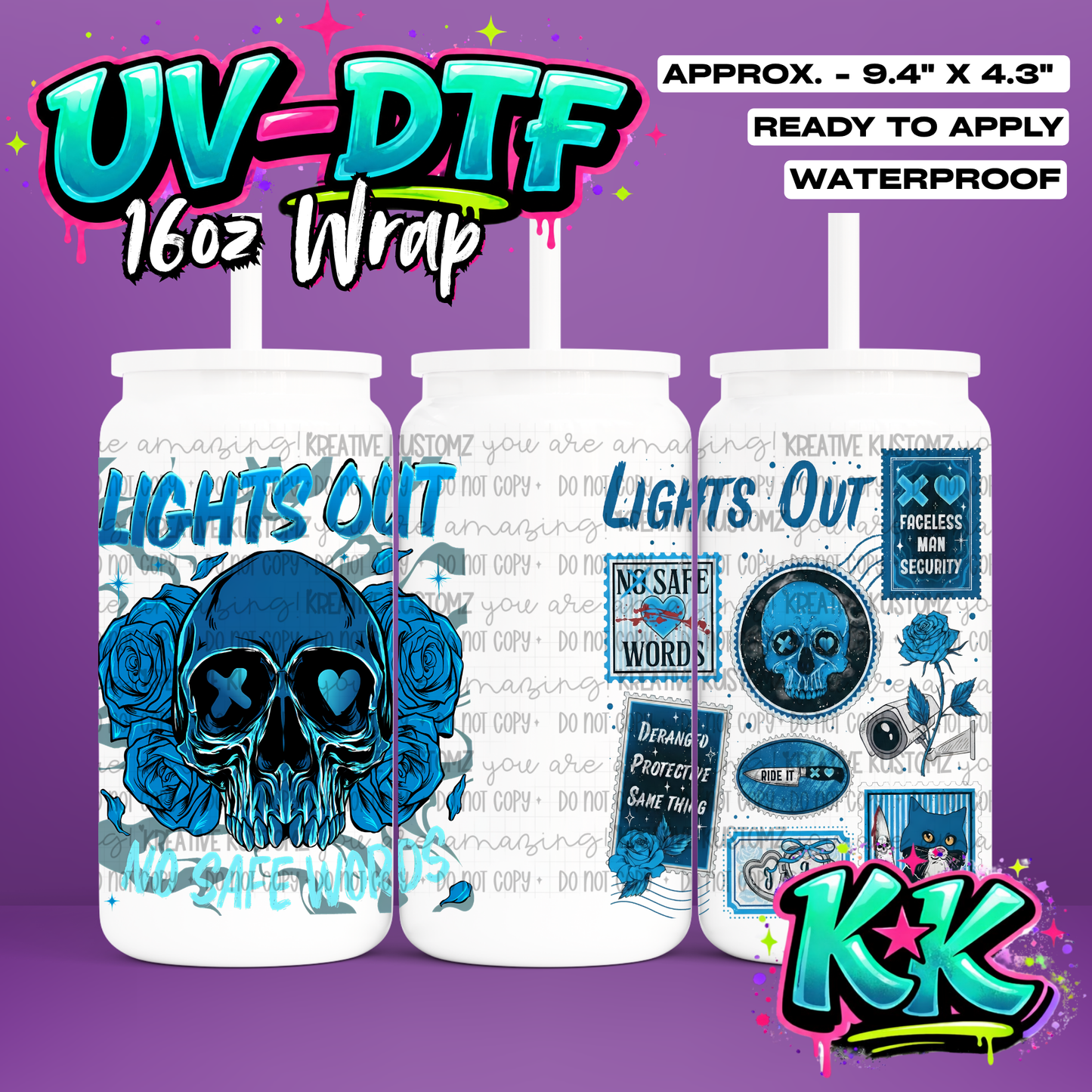 6517 | UV DTF Cup Wrap for 16oz Libbey Glass