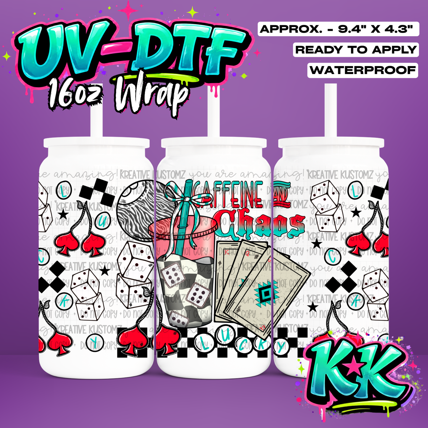6521 | UV DTF Cup Wrap for 16oz Libbey Glass