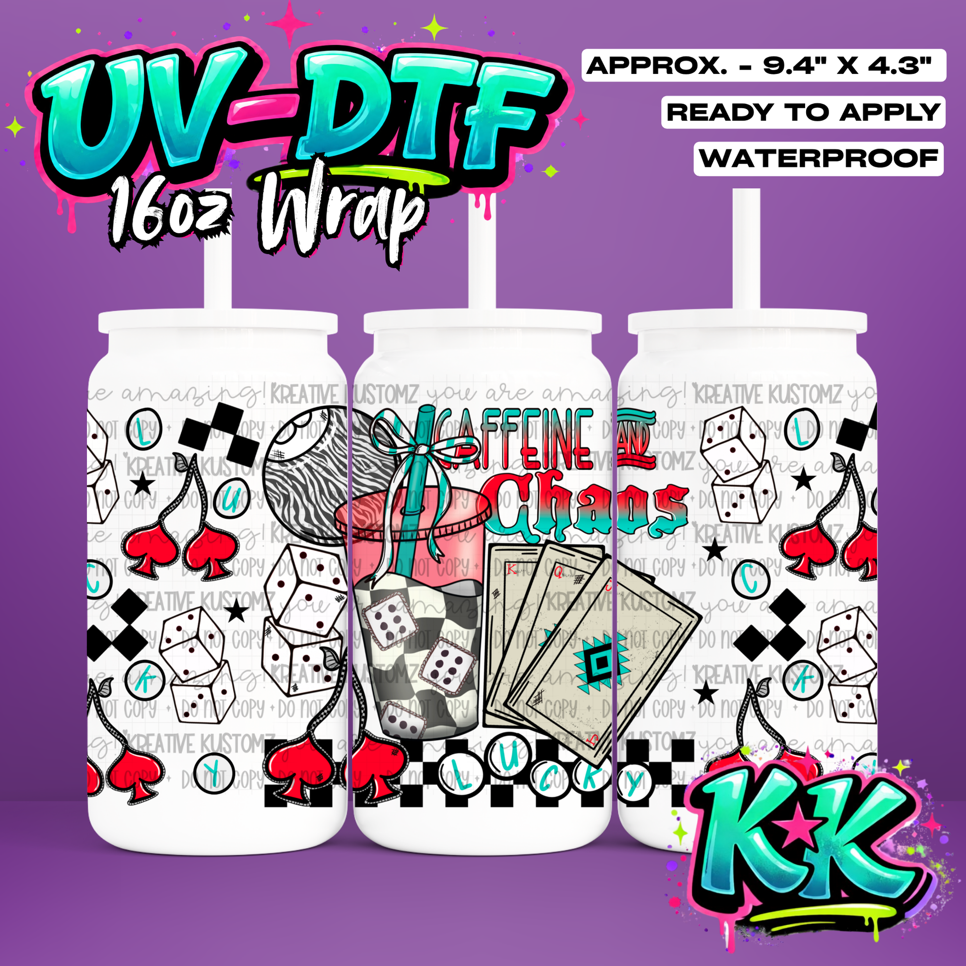 6521 | UV DTF Cup Wrap for 16oz Libbey Glass