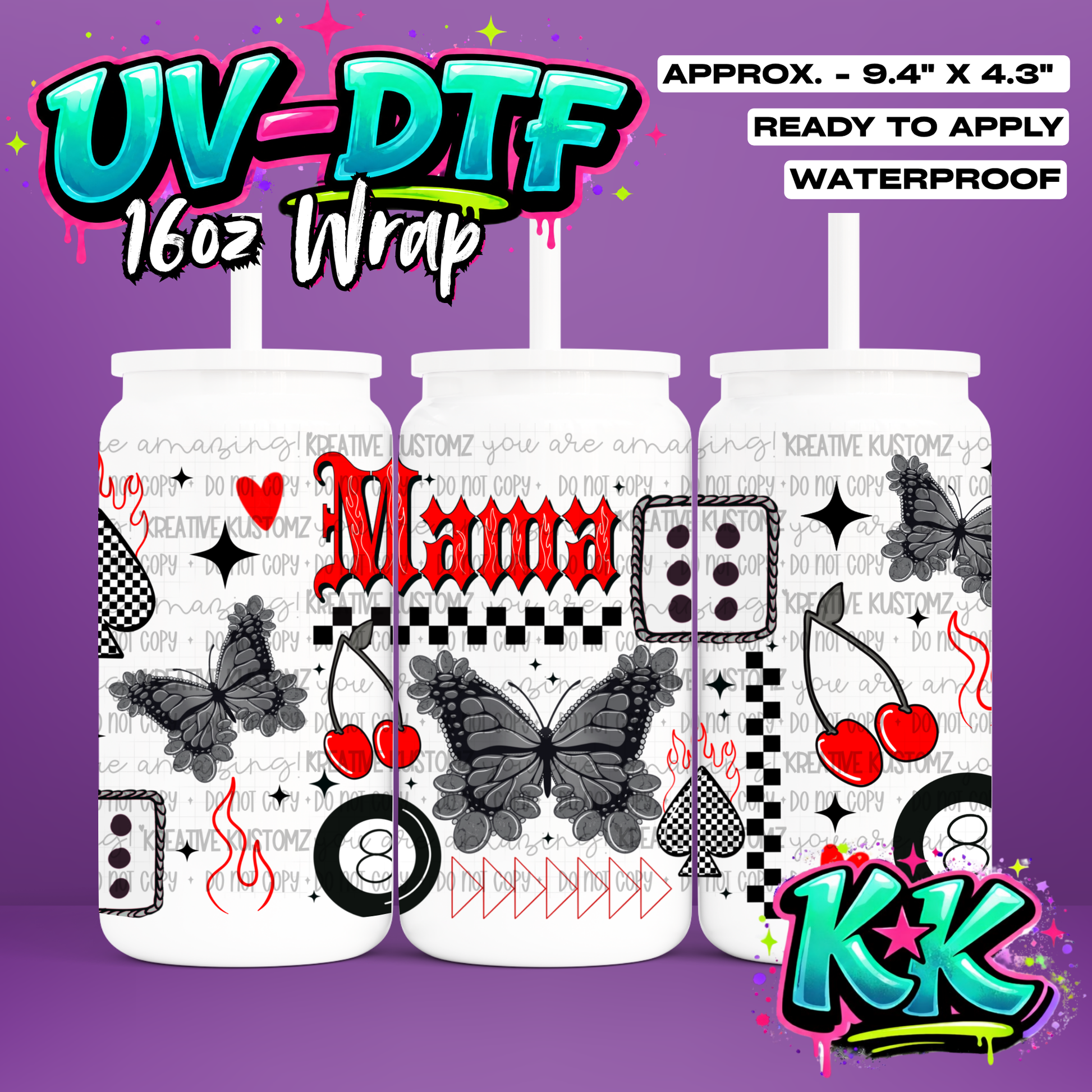 6538 | UV DTF Cup Wrap for 16oz Libbey Glass