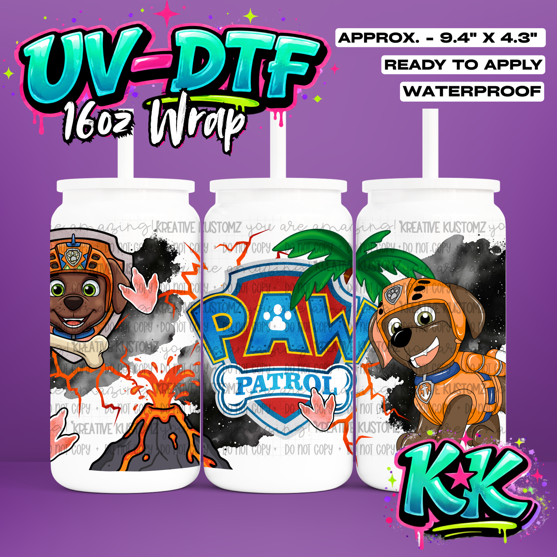 6542 | UV DTF Cup Wrap for 16oz Libbey Glass