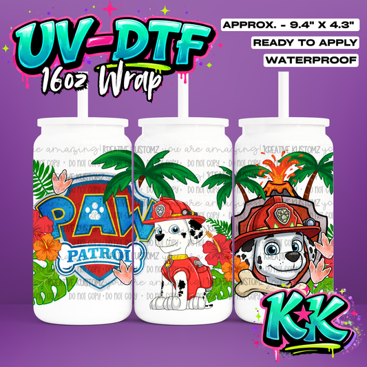 6549 | UV DTF Cup Wrap for 16oz Libbey Glass